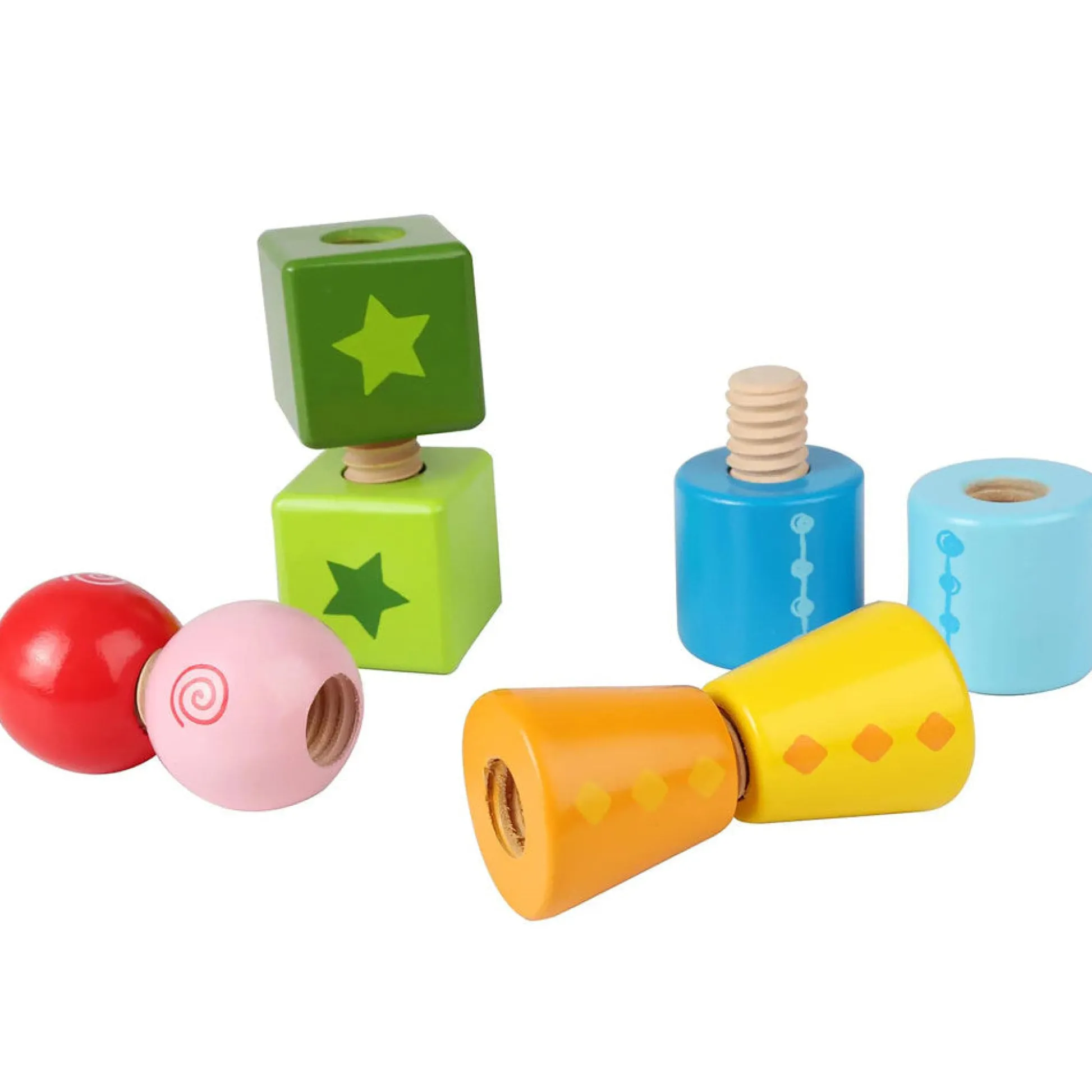 Flat River Group Hape Twist & Turnables - Colorful Wooden Shapes Blocks* Preschool Education Toys & Activities|Preschool Building Sets & Blocks