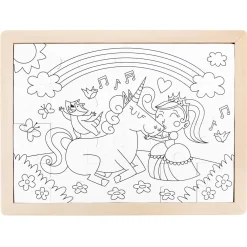 Flat River Group Hape Unicorn Friends 24pc Double-Sided Coloring Puzzle* Puzzles
