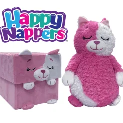 Flat River Group Happy Nappers Adorable Storables 15 inch Cat Plush - Pink & White* Stuffed Animals|Stuffed Animals & Plush Toys