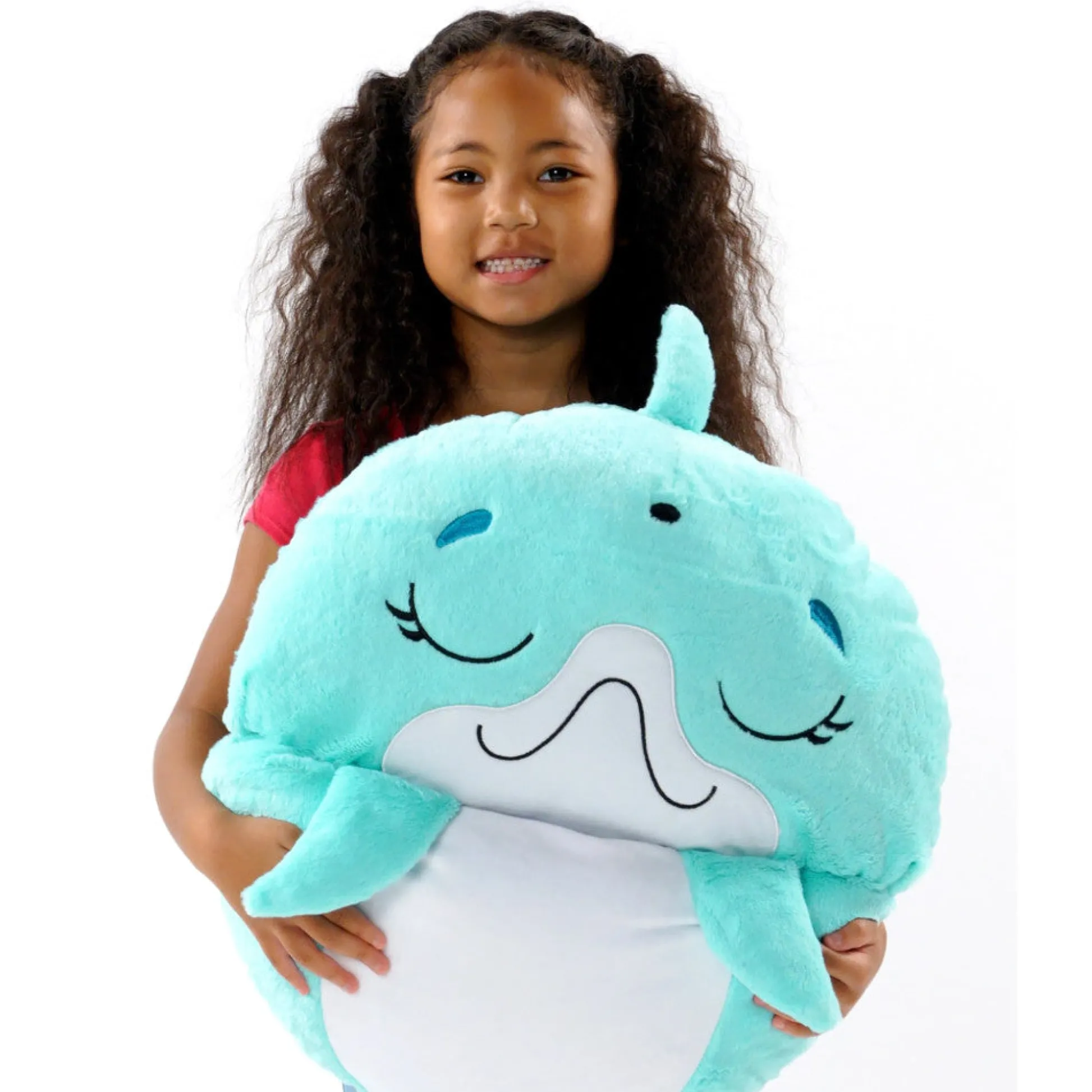 Flat River Group Happy Nappers Dolphin Disco 54 inch Plush Pillow & Sleepy Sack - Medium* Stuffed Animals|Stuffed Animals & Plush Toys