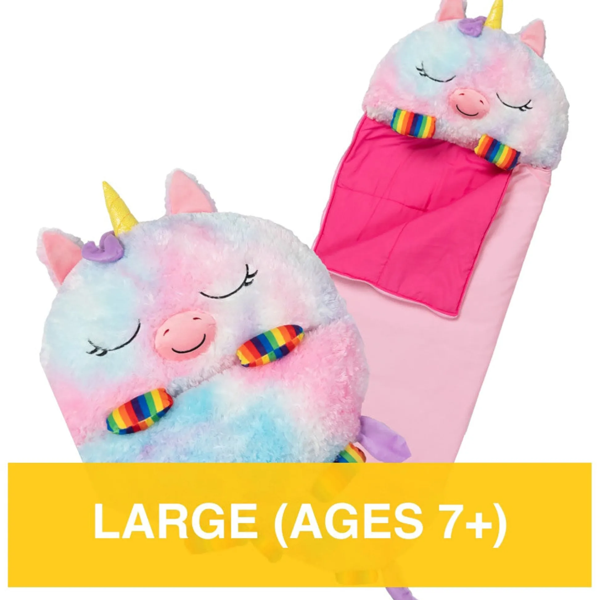 Flat River Group Happy Nappers Large 66 inch Rainbow Unicorn Sleepy Sack & Pillow for Kids 7+* Stuffed Animals|Stuffed Animals & Plush Toys