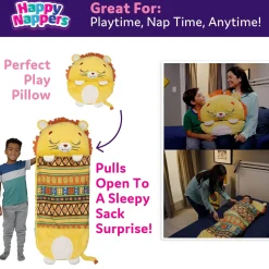Flat River Group Happy Nappers Lion Lex 66 inch 2-in-1 Plush Pillow & Sleepy Sack - Large* Stuffed Animals|Stuffed Animals & Plush Toys