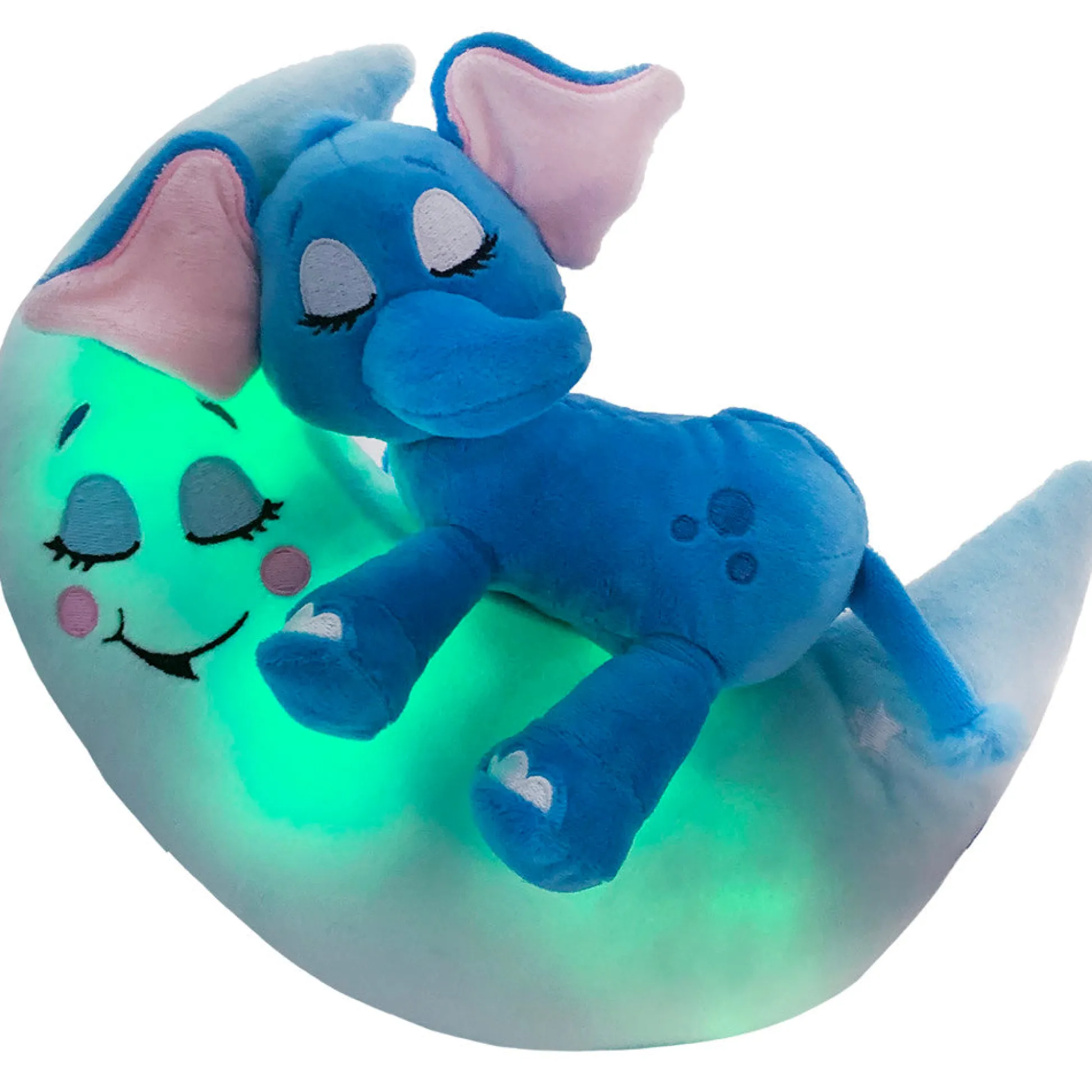 Flat River Group Happy Nappers Lullabrites 12 inch Interactive Elephant Plush - Blue* Stuffed Animals|Stuffed Animals & Plush Toys