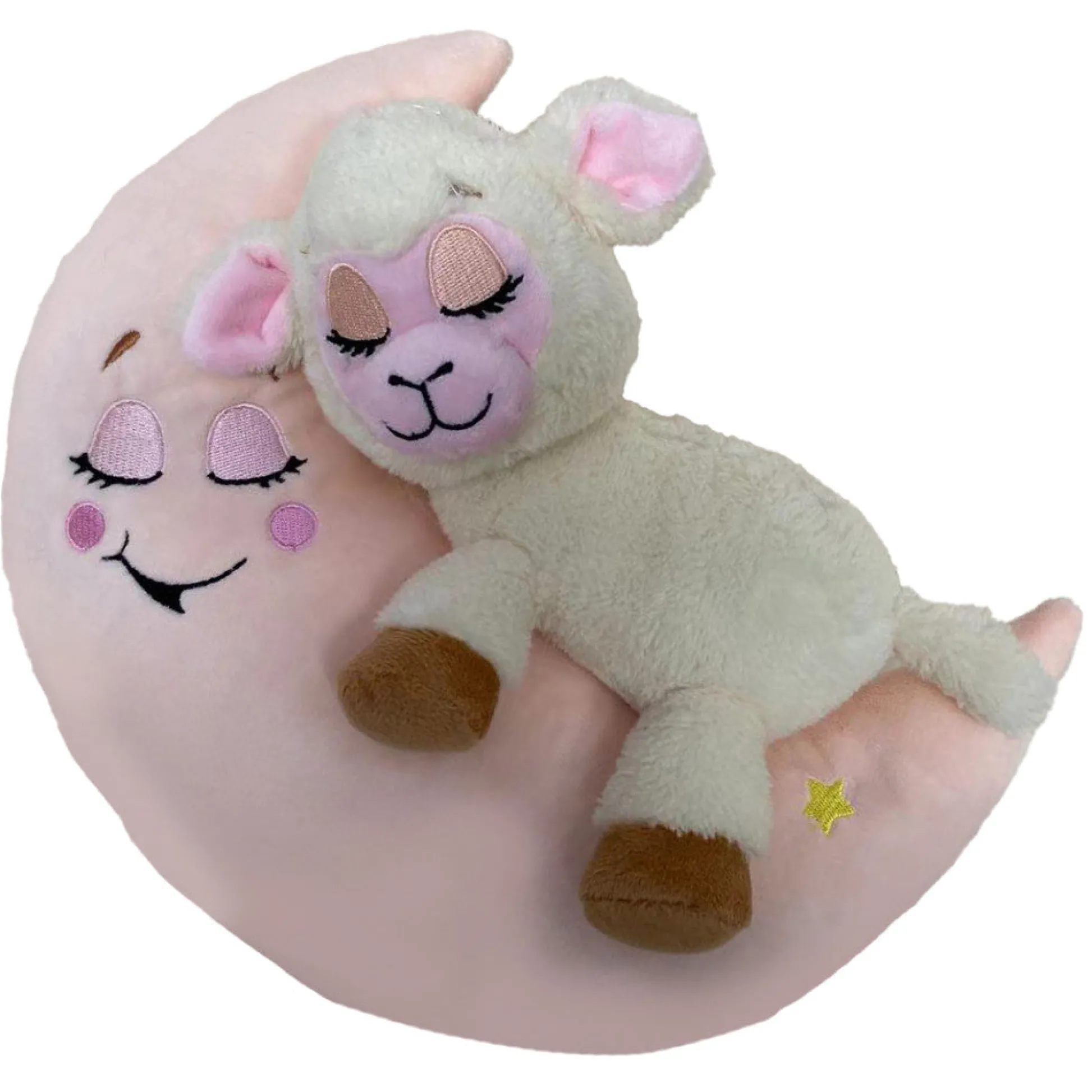 Flat River Group Happy Nappers Lullabrites Light & Sound Plush Lamb - Cream & Pink* Social & Emotional Skills|Stuffed Animals
