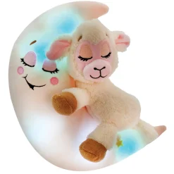 Flat River Group Happy Nappers Lullabrites Light & Sound Plush Lamb - Cream & Pink* Social & Emotional Skills|Stuffed Animals