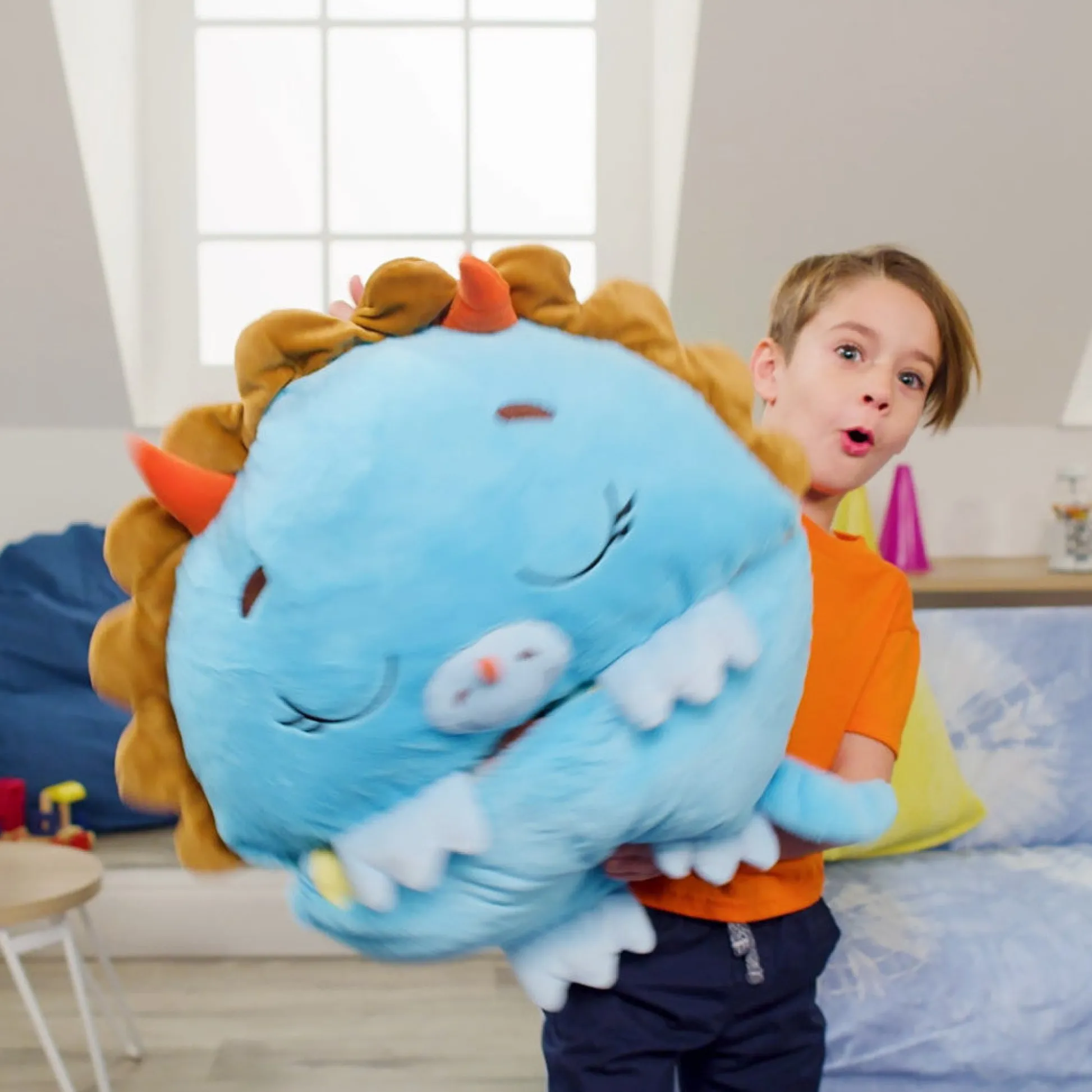 Flat River Group Happy Nappers Triceratops Timmy 54 Inch Plush Pillow & Sleepy Sack - Medium* Stuffed Animals|Stuffed Animals & Plush Toys