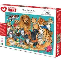 Flat River Group Hart Puzzles Cats, Cats, Cats by Sherri Buck Baldwin - 1000 pc* Puzzles