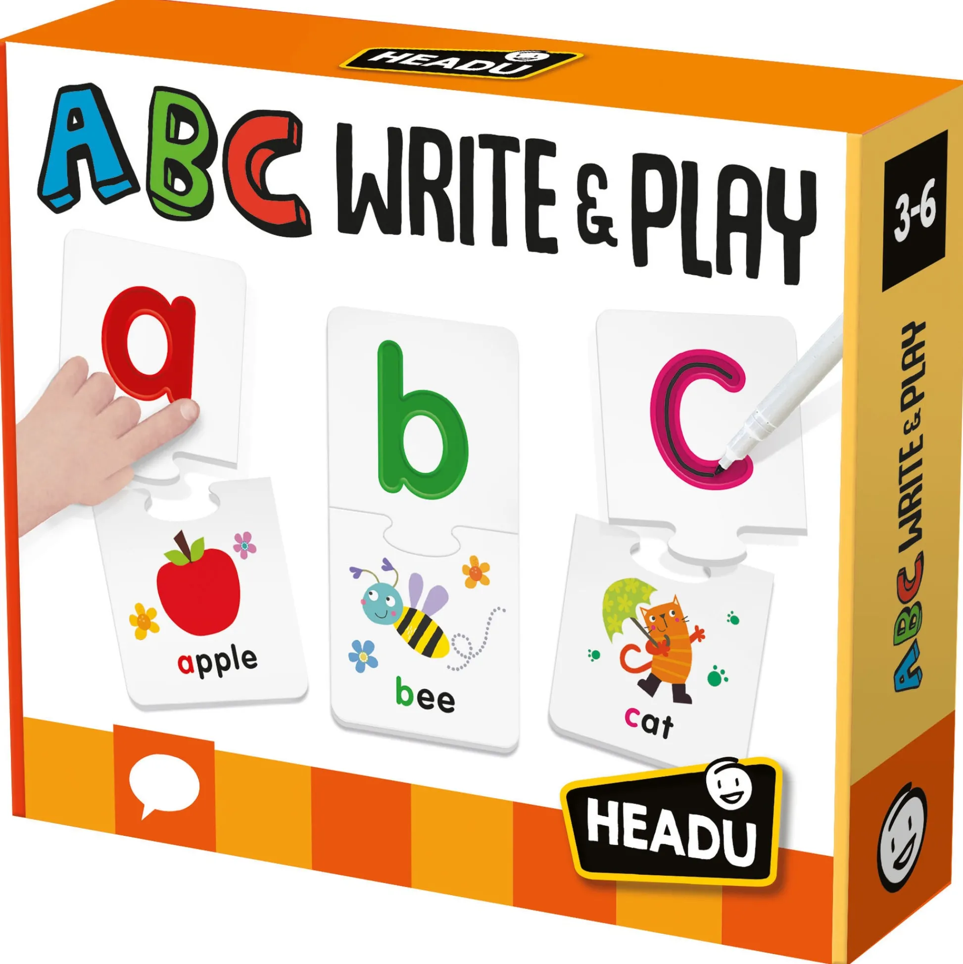 Educators Resource Headu ABC Write & Play Puzzles - Master the Alphabet* Puzzles|Preschool Education Toys & Activities