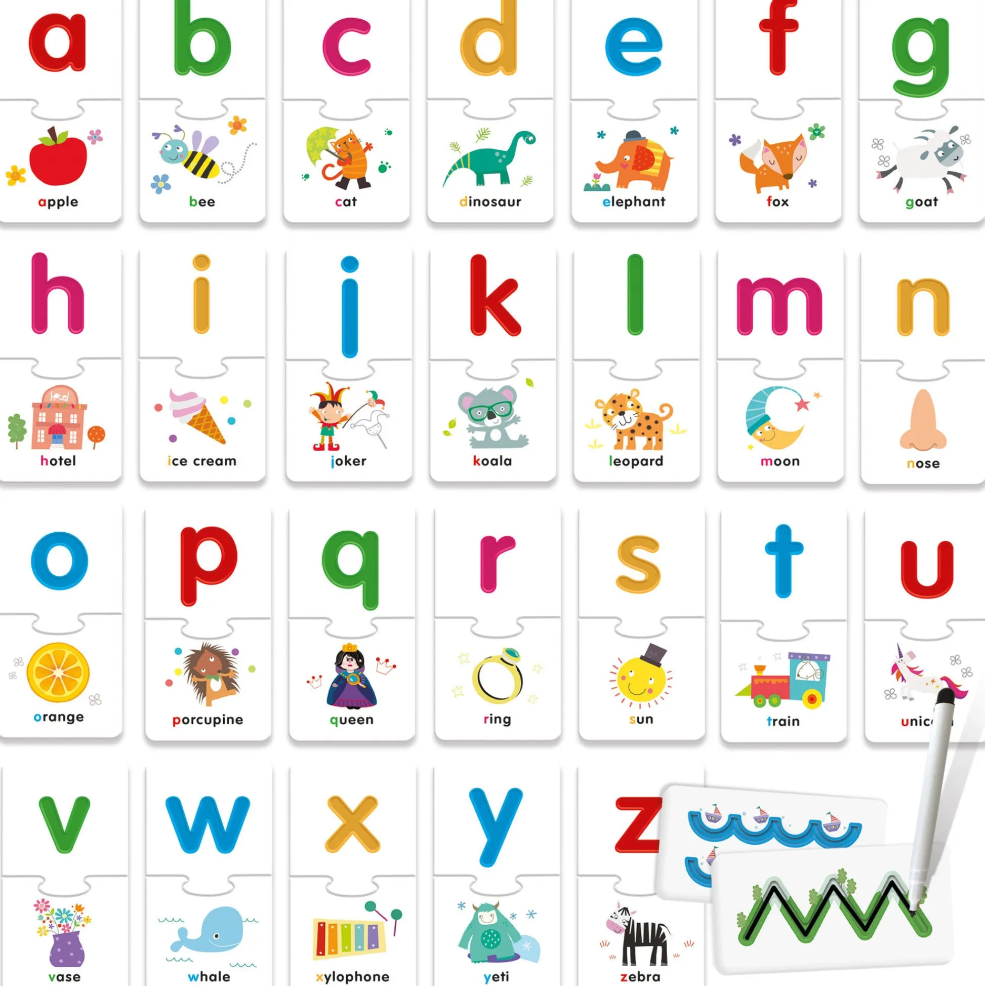 Educators Resource Headu ABC Write & Play Puzzles - Master the Alphabet* Puzzles|Preschool Education Toys & Activities