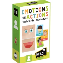 Educators Resource Headu Montessori Emotions & Actions Learning Flashcards - Interactive Educational Toy* Preschool Education Toys & Activities|Social & Emotional Skills