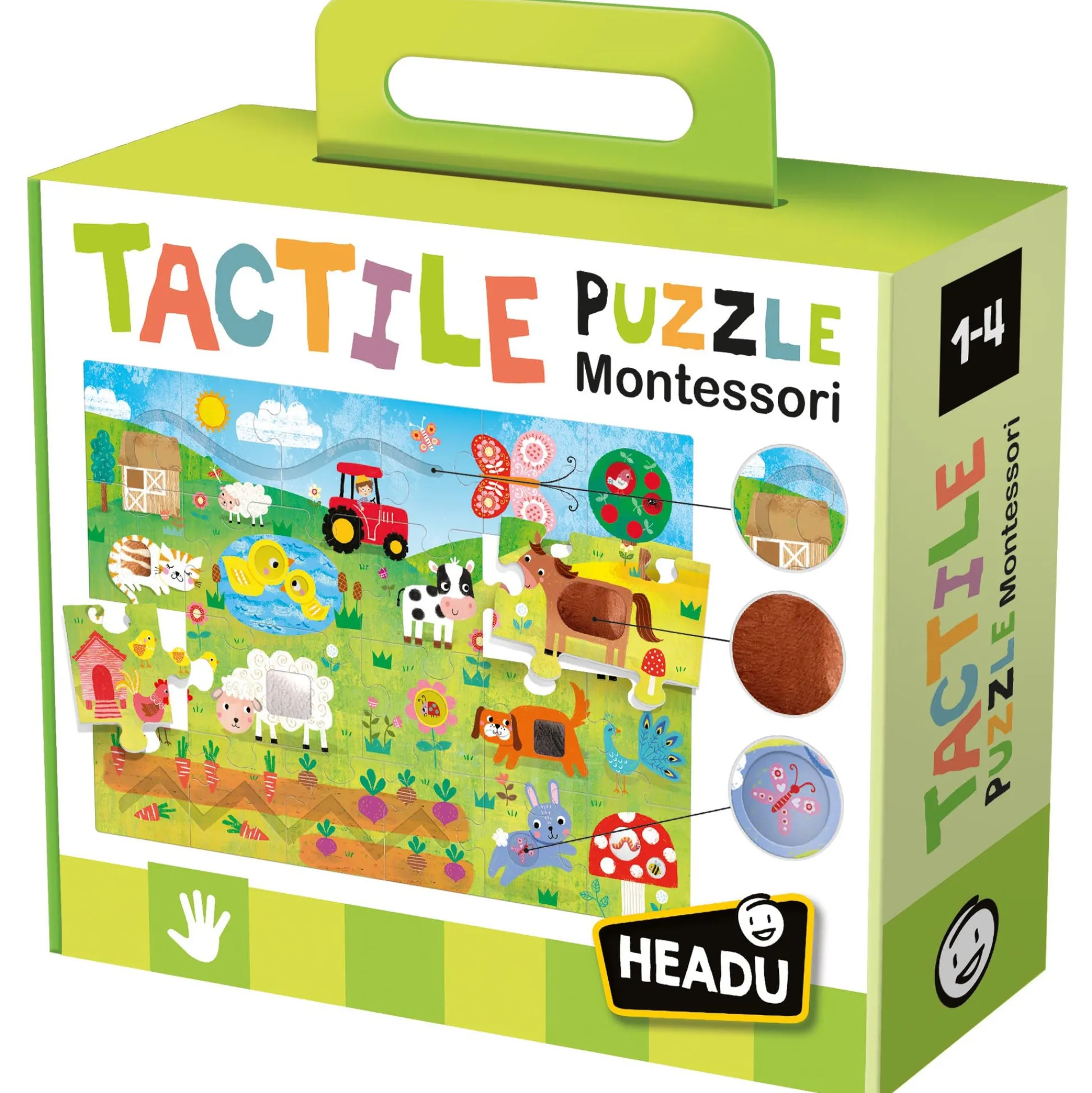 Educators Resource Headu Montessori Farm Animals Tactile Puzzle - 21 pc* Puzzles