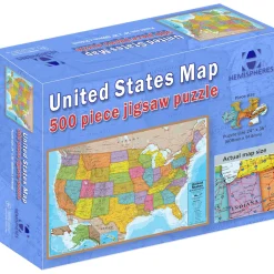 Educators Resource Hemispheres USA Map Jigsaw Puzzle - 500 pc* Puzzles