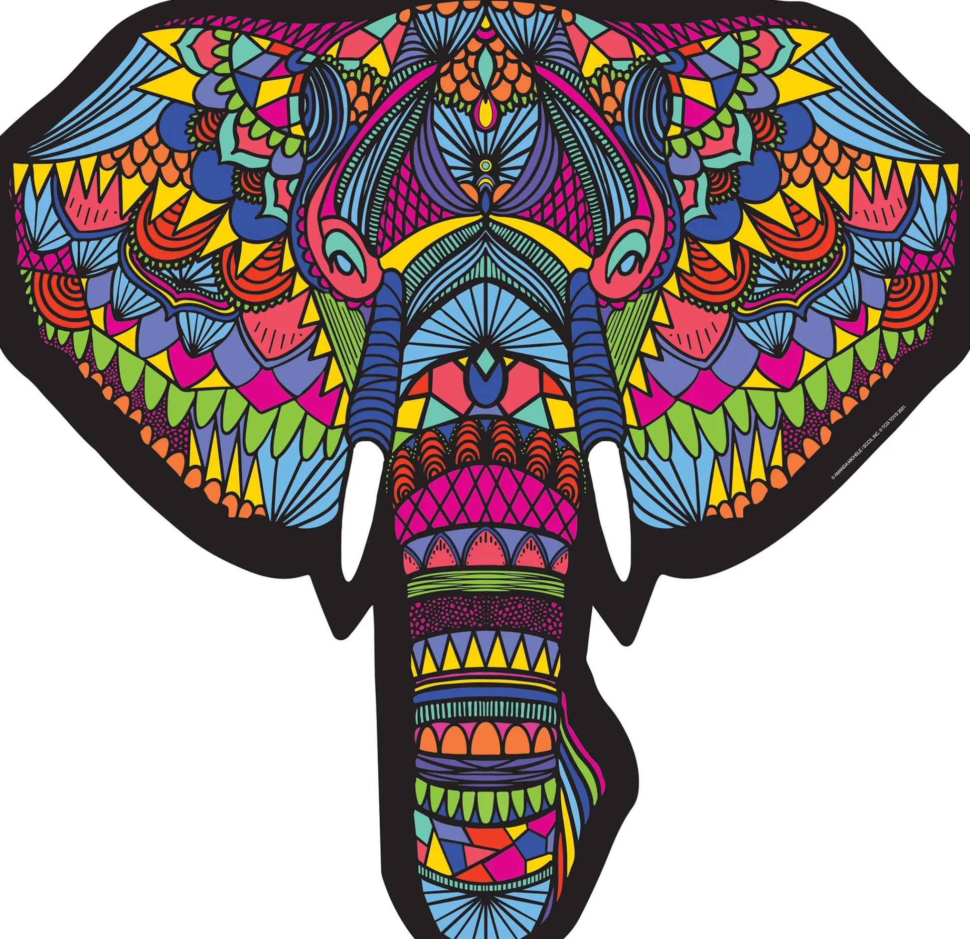 The Distribution Solutions Hidden Shapes Elephant Jigsaw Puzzle - 300 pc* Puzzles
