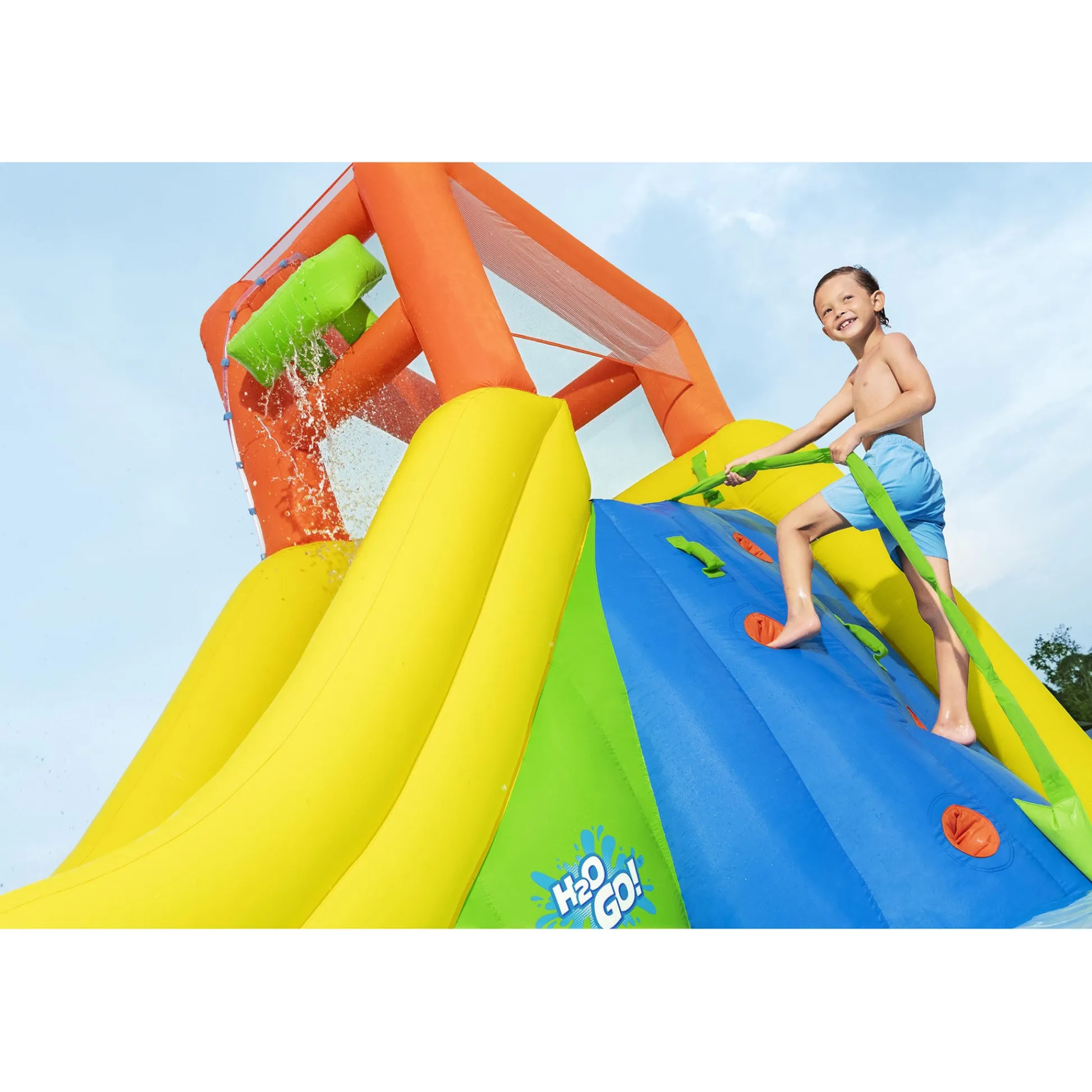 Flat River Group H2OGO! Mega Water Park - Mount Splashblast Inflatable Water Slide Combo* Swimming Pools & Water Toys