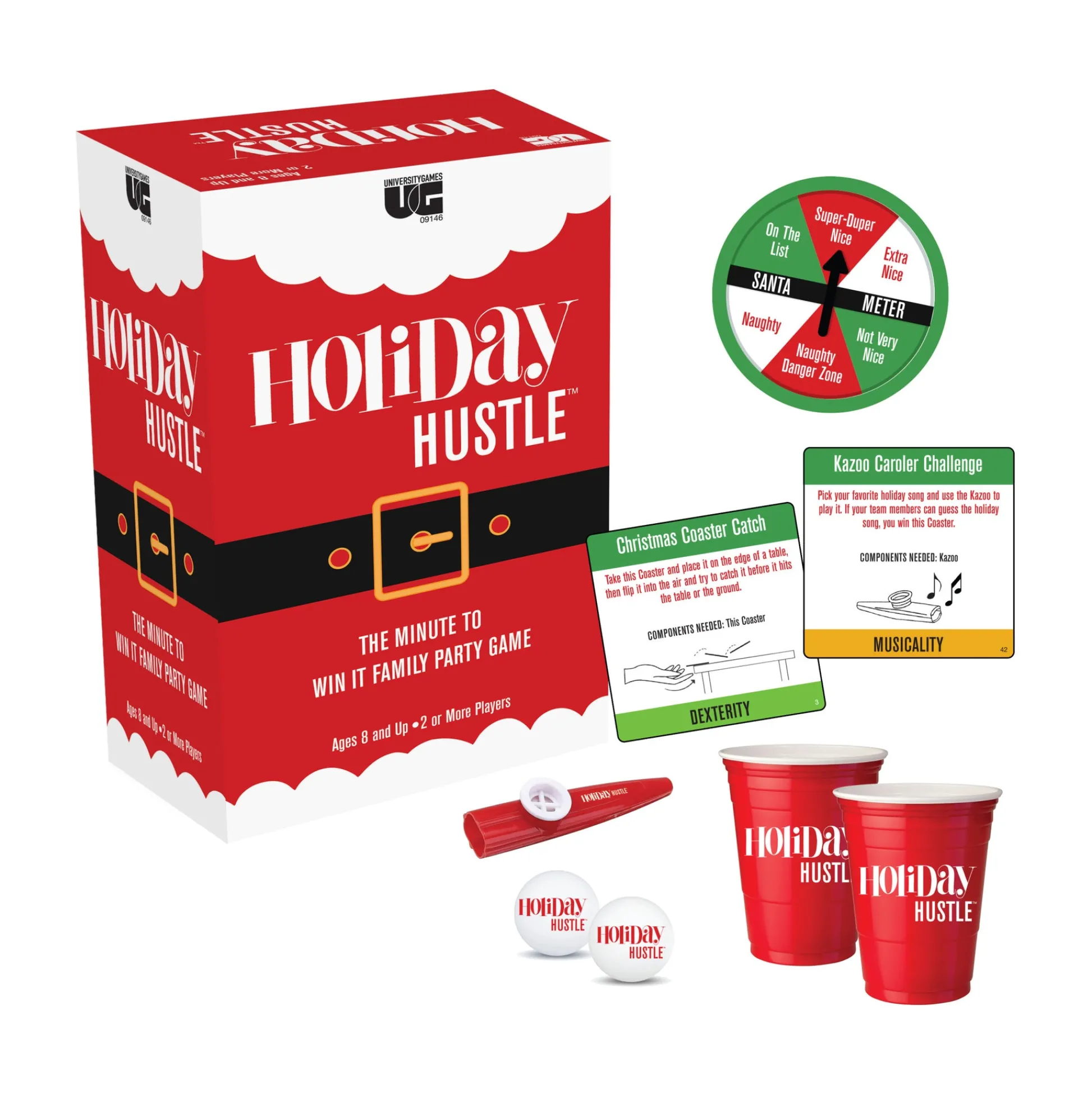 AreYouGame Holiday Hustle Family Party Game - Festive Minute-to-Win-It Challenges* Family & Entertainments Games