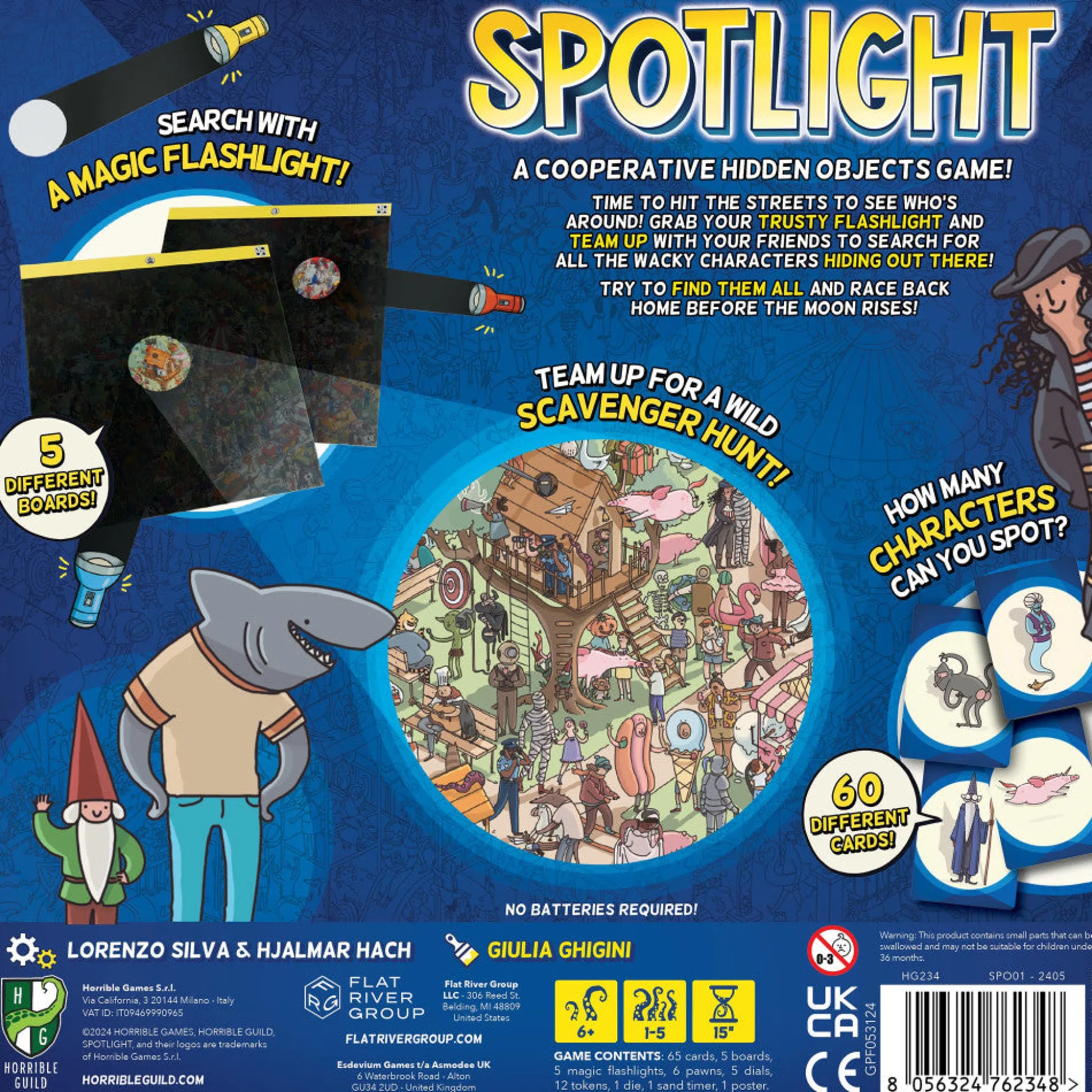 Flat River Group Horrible Guild Spotlight: Magical Flashlight Family Board Game, Ages 6+* Role-Playing Games|Board Games