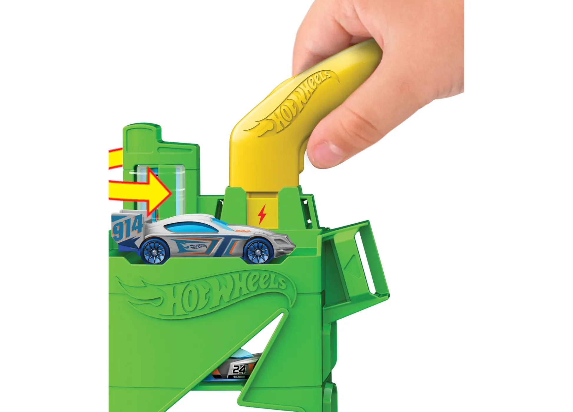 Macy's - Supplier Hot Wheels City Super Recharge Fuel Station Diecast Car Playset* Playsets & Vehicles