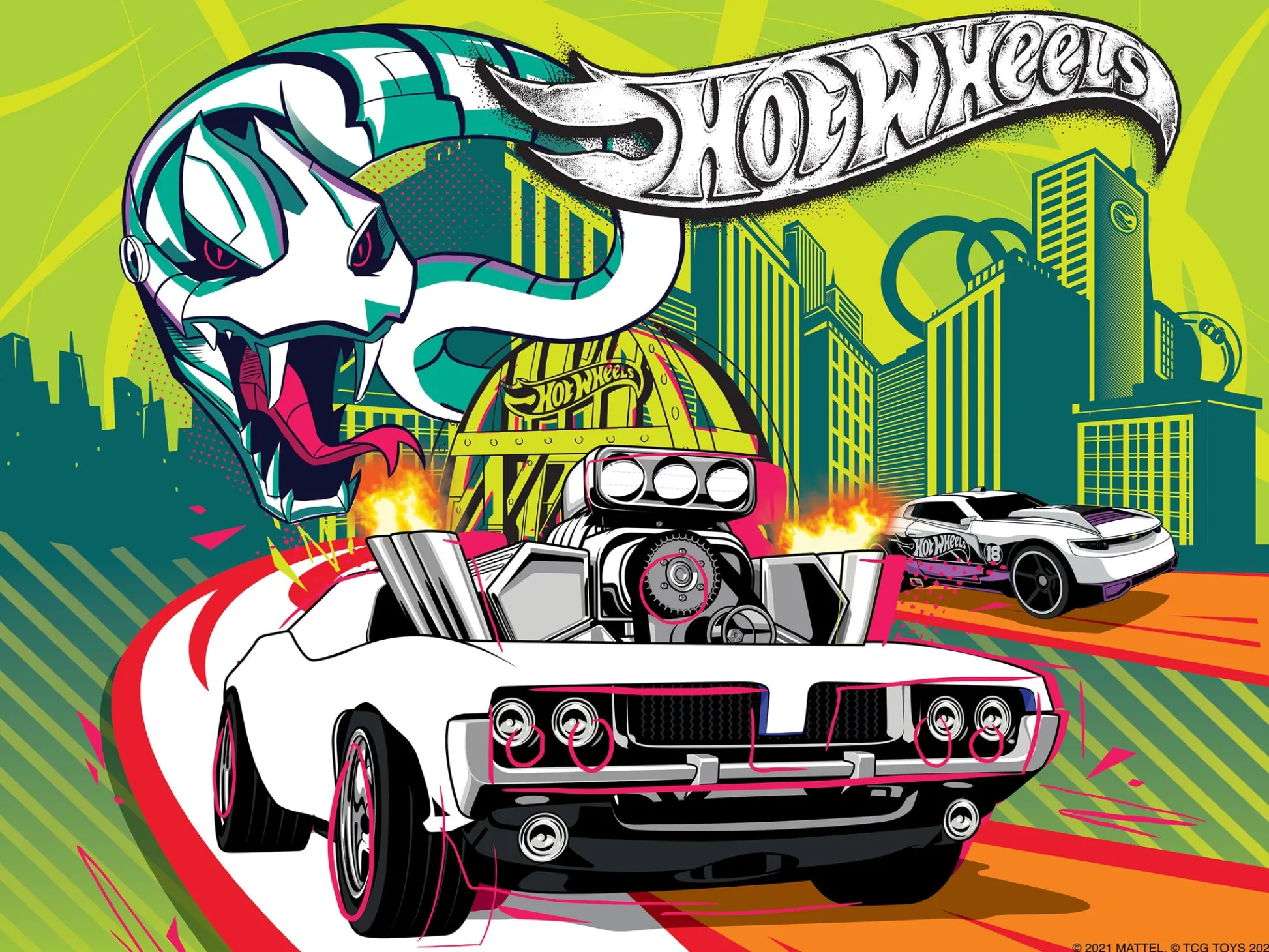 The Distribution Solutions Hot Wheels Color Surprise Jigsaw Puzzle - 100 pc* Puzzles