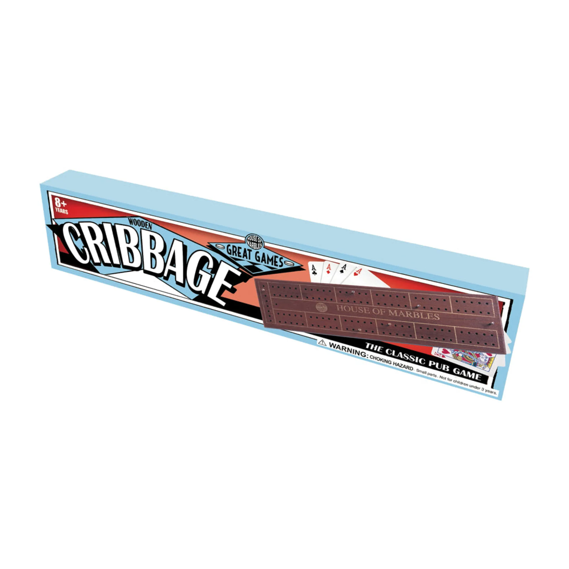 AreYouGame House of Marbles Classic Wooden Cribbage Board Game* Board Games|Role-Playing Games