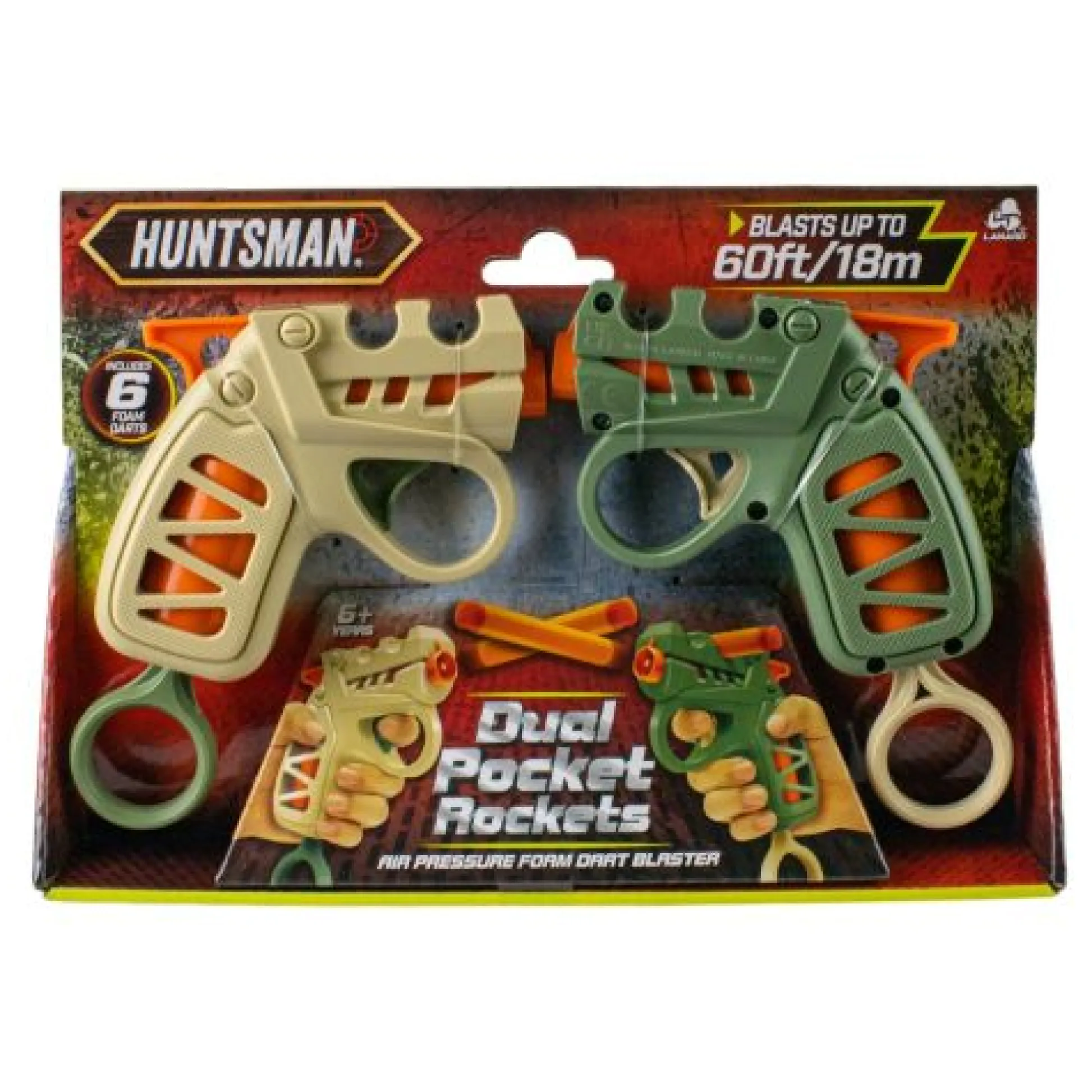 Calendar Holdings, LLC Huntsman Dual Pocket Rockets Foam Dart Blaster* Nerf & Toy Blasters|Nerf & Toy Blasters