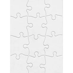 Educators Resource Hygloss Compoz-A-Puzzle Rectangular DIY Puzzle Kit - 24 Pack, 12 pcs* Puzzles