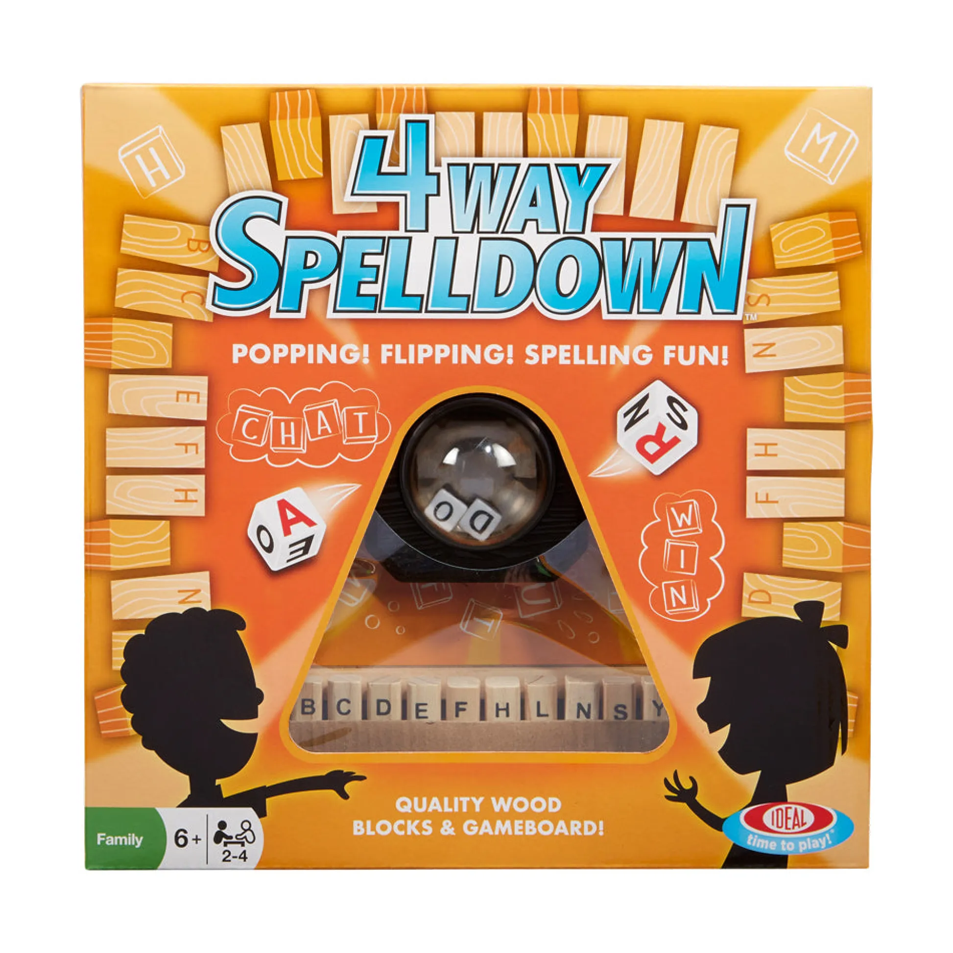 AreYouGame Ideal 4 Way Spelldown Wooden Board Game* Board Games|Role-Playing Games