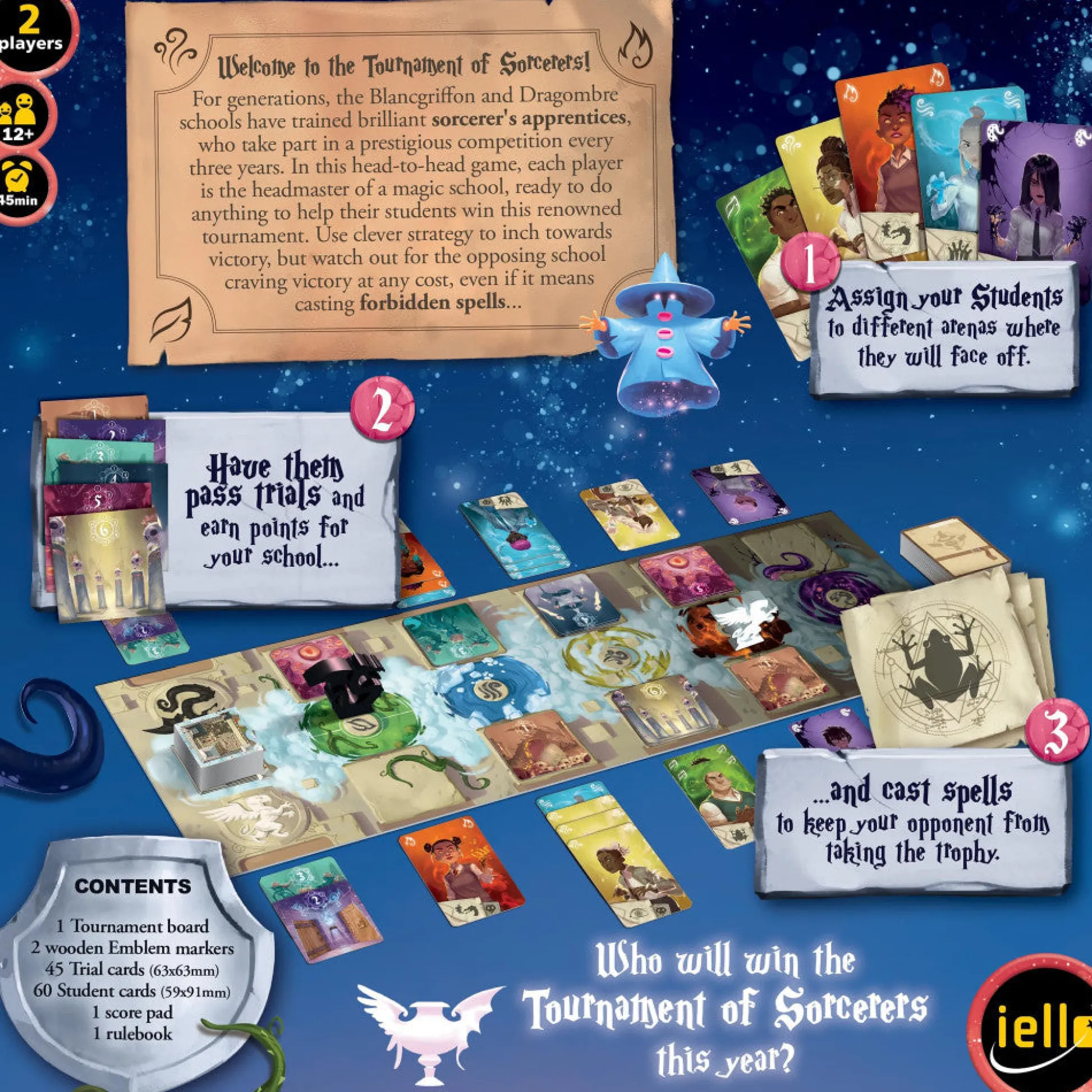 Flat River Group IELLO Clash of Magic Schools - Dueling Sorcery Card Game for 2* Card Games
