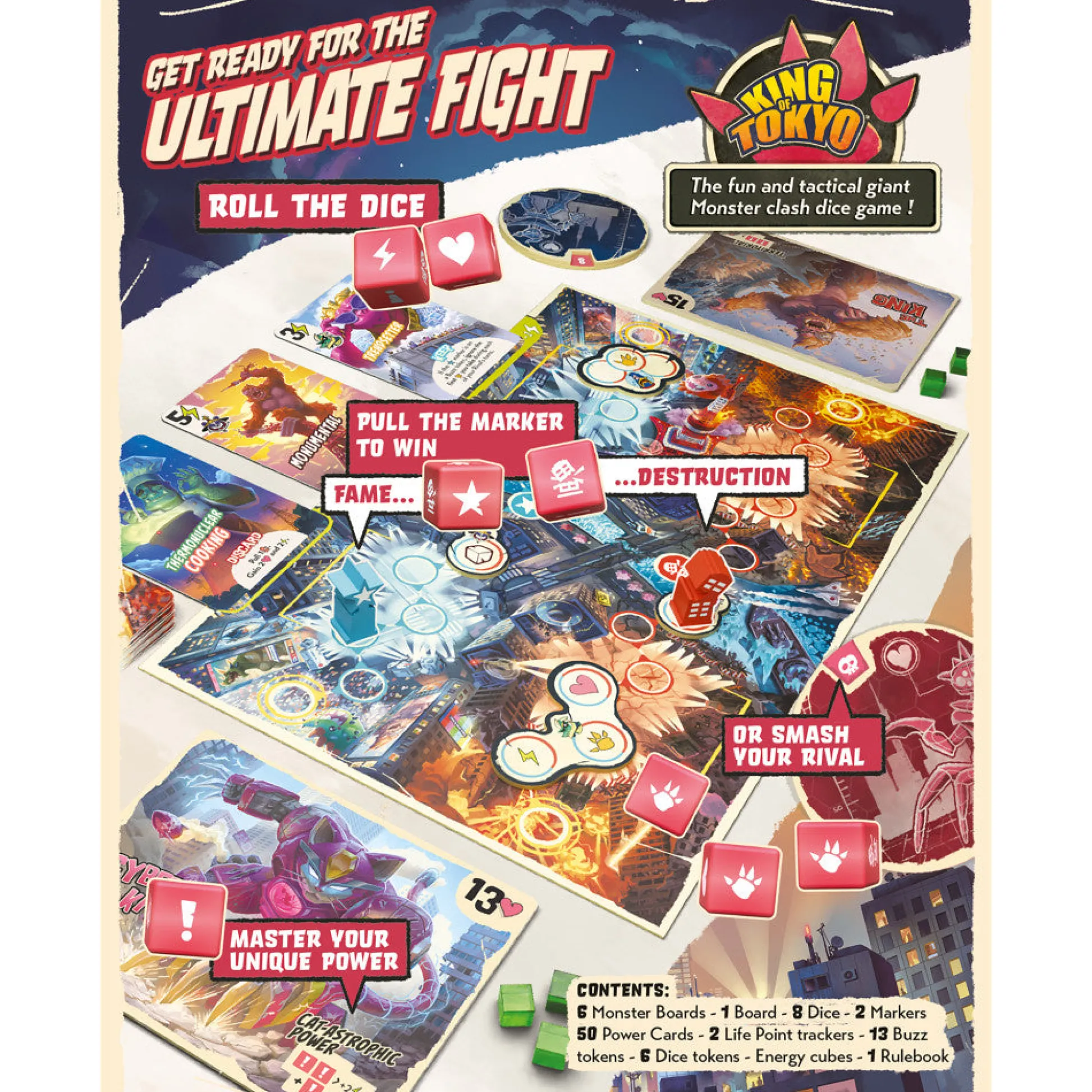 Flat River Group IELLO King of Tokyo: Duel - Epic Monster Showdown Board Game* Role-Playing Games|Board Games