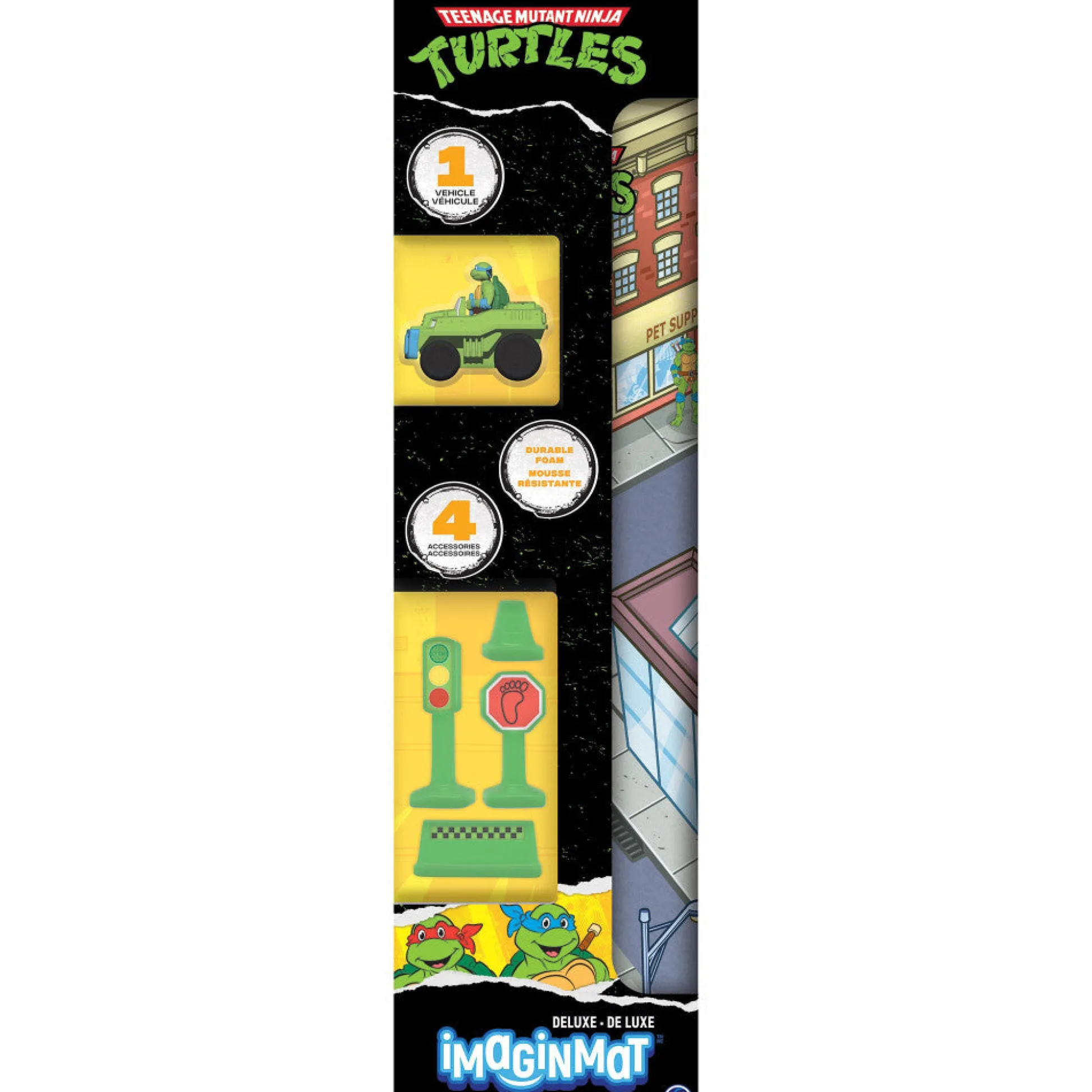 Flat River Group Imaginmat Deluxe TMNT Vibrant Playmat & Toy Car Adventure Zone* Playsets & Vehicles