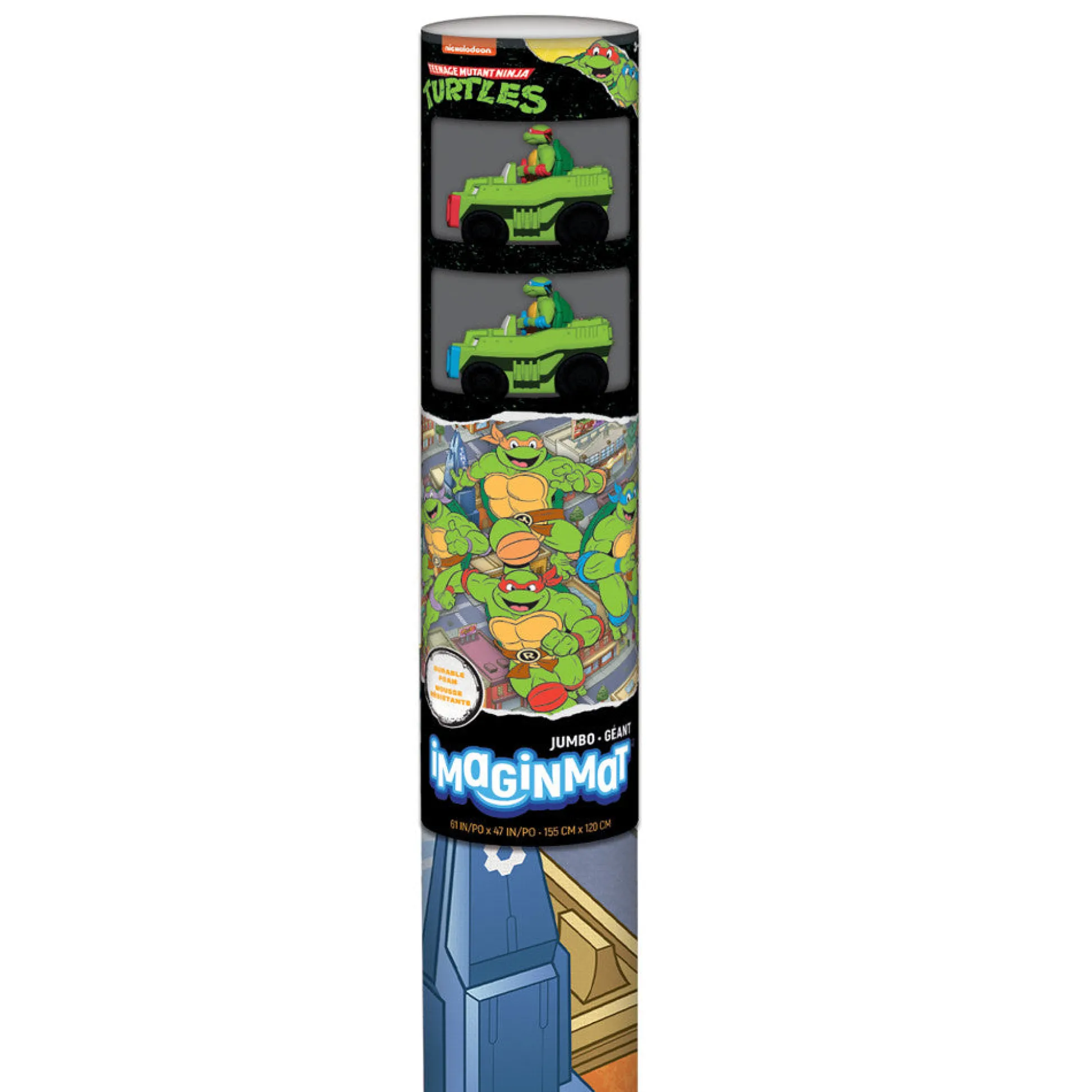 Flat River Group Imaginmat Jumbo TMNT Floor Playmat with 2 Toy Cars, 47x61 Inches* Playsets & Vehicles