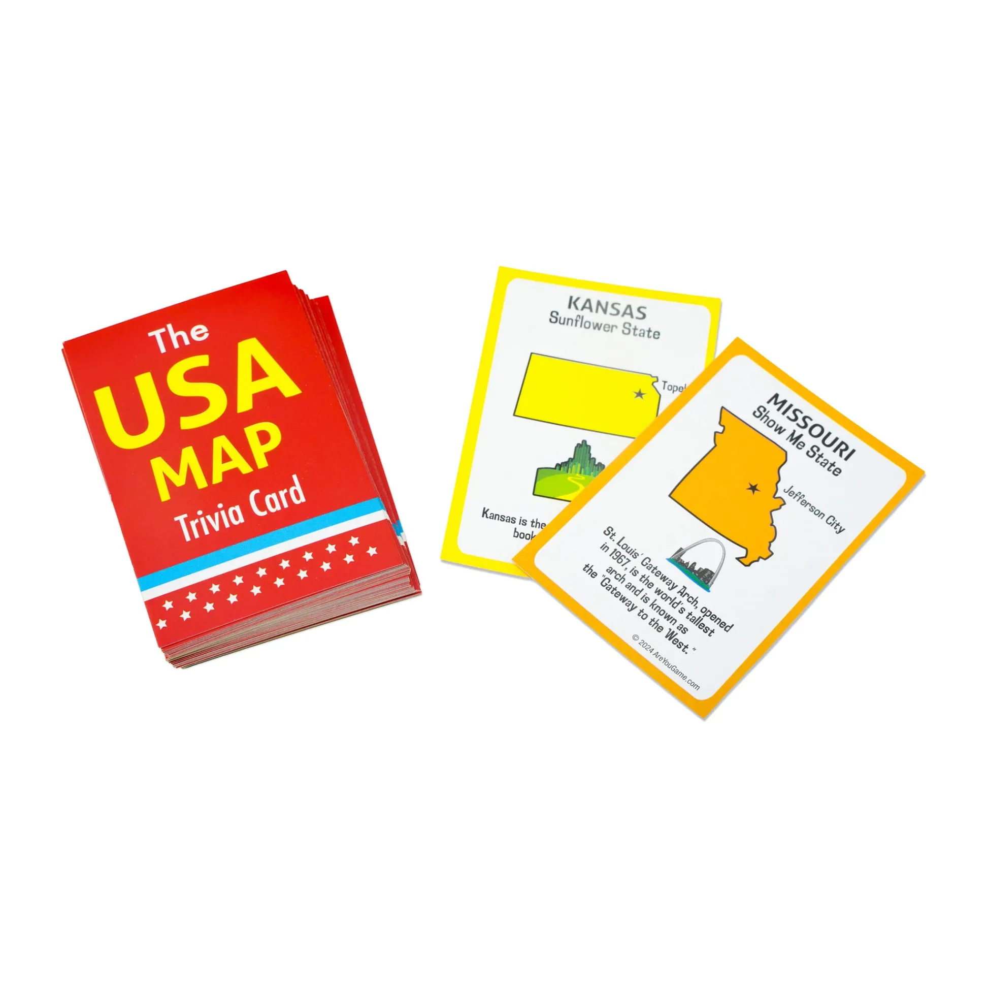 AreYouGame Interactive USA Map and State Trivia Puzzle – 100 pc* Puzzles