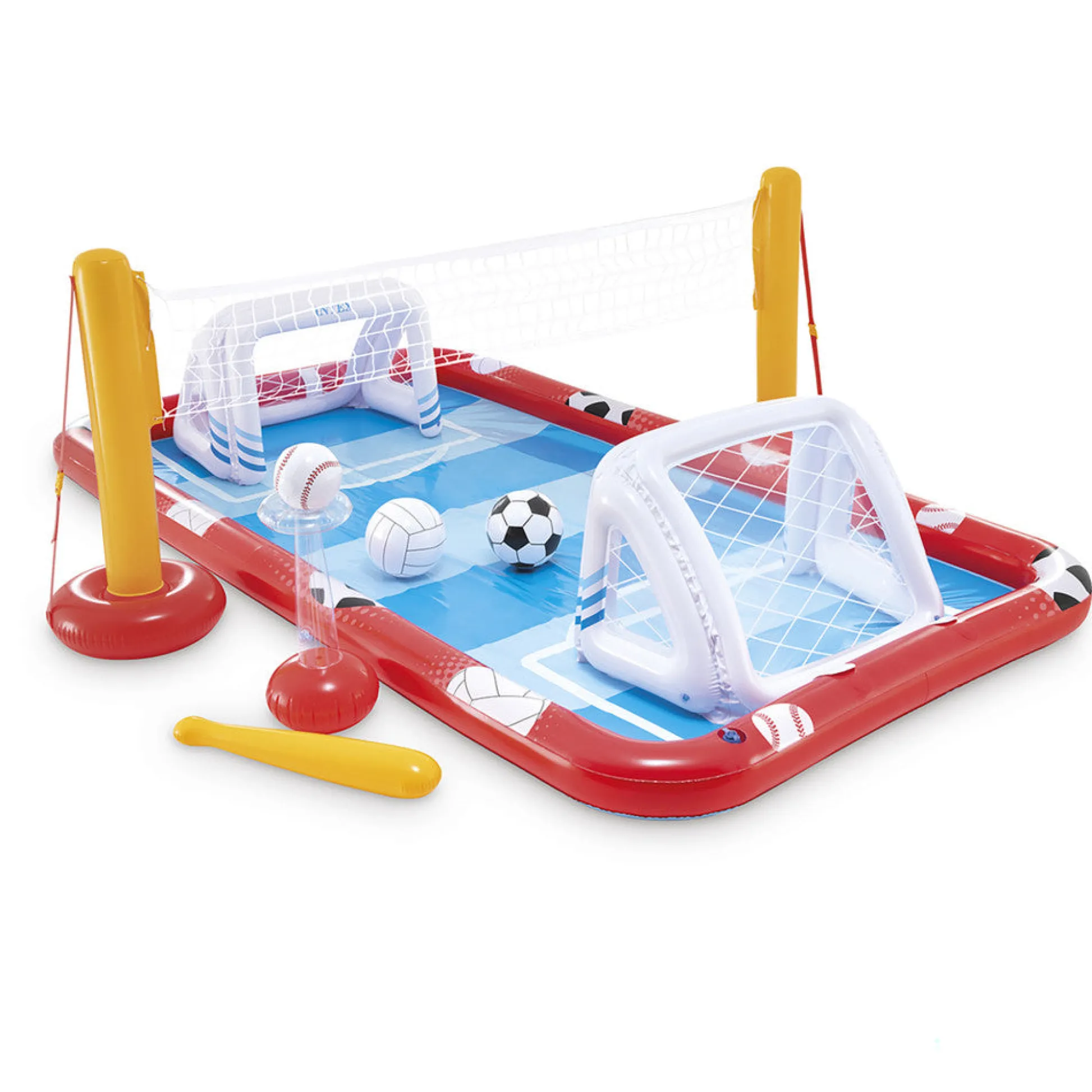 Flat River Group Intex Action Sports Inflatable Pool Play Center with Volleyball, Soccer, Baseball* Swimming Pools & Water Toys