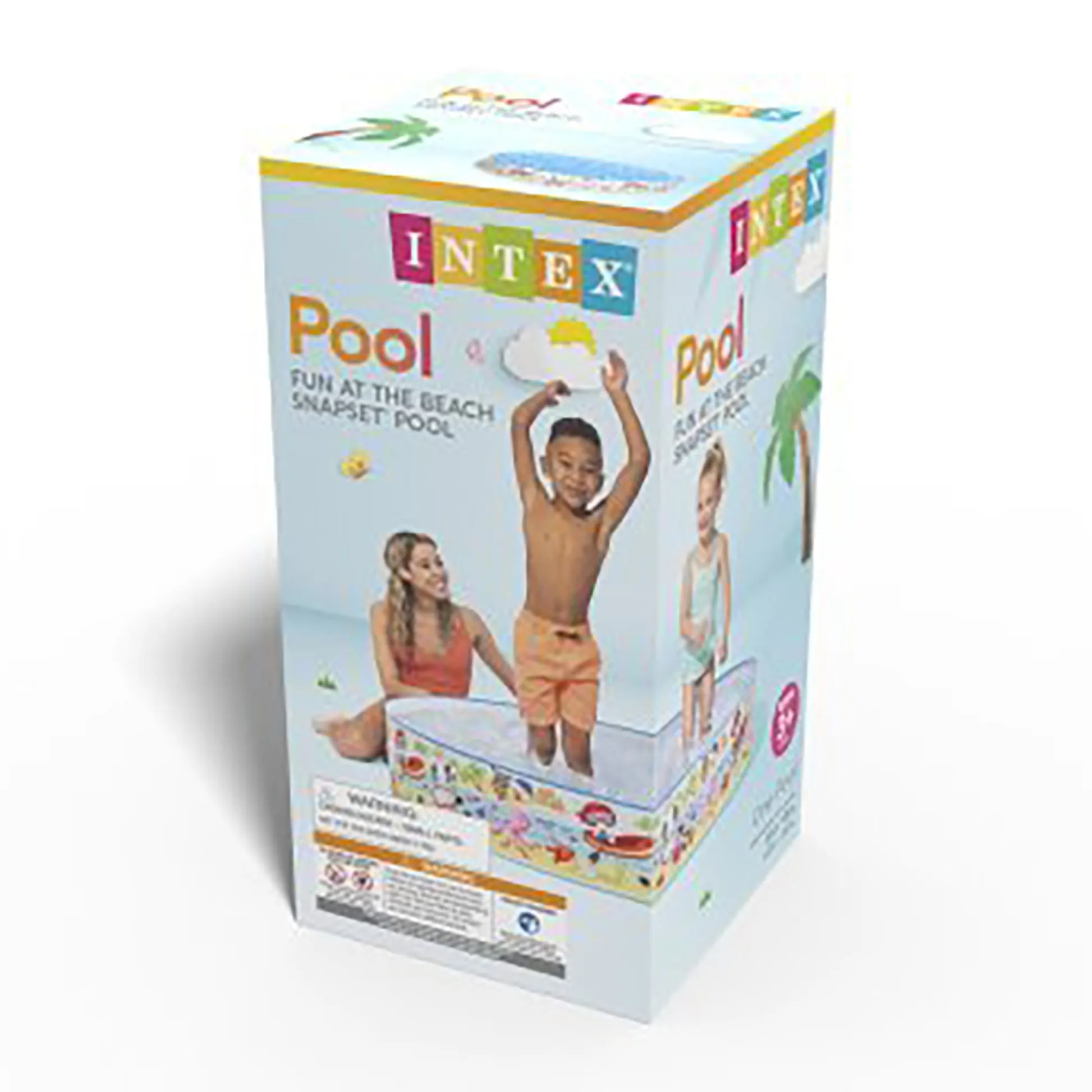 Flat River Group Intex Snapset Pool - Fun at The Beach, 5'x10', with Snorkel Pattern* Swimming Pools & Water Toys