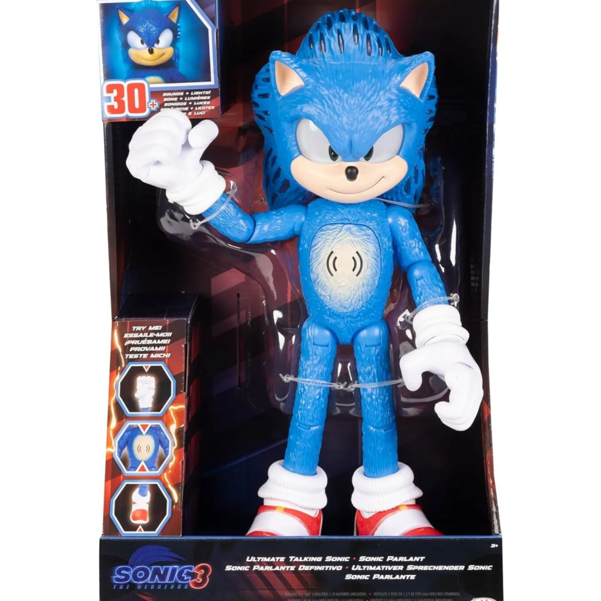 Calendar Holdings, LLC Jakks Pacific Sonic The Hedgehog 3 Ultimate Talking Sonic 12-Inch Figure* Action Figures