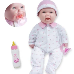 Educators Resource JC Toys La Baby Soft 16" - Pink Sleeper with Pacifier* Baby Dolls|Stuffed Animals & Plush Toys