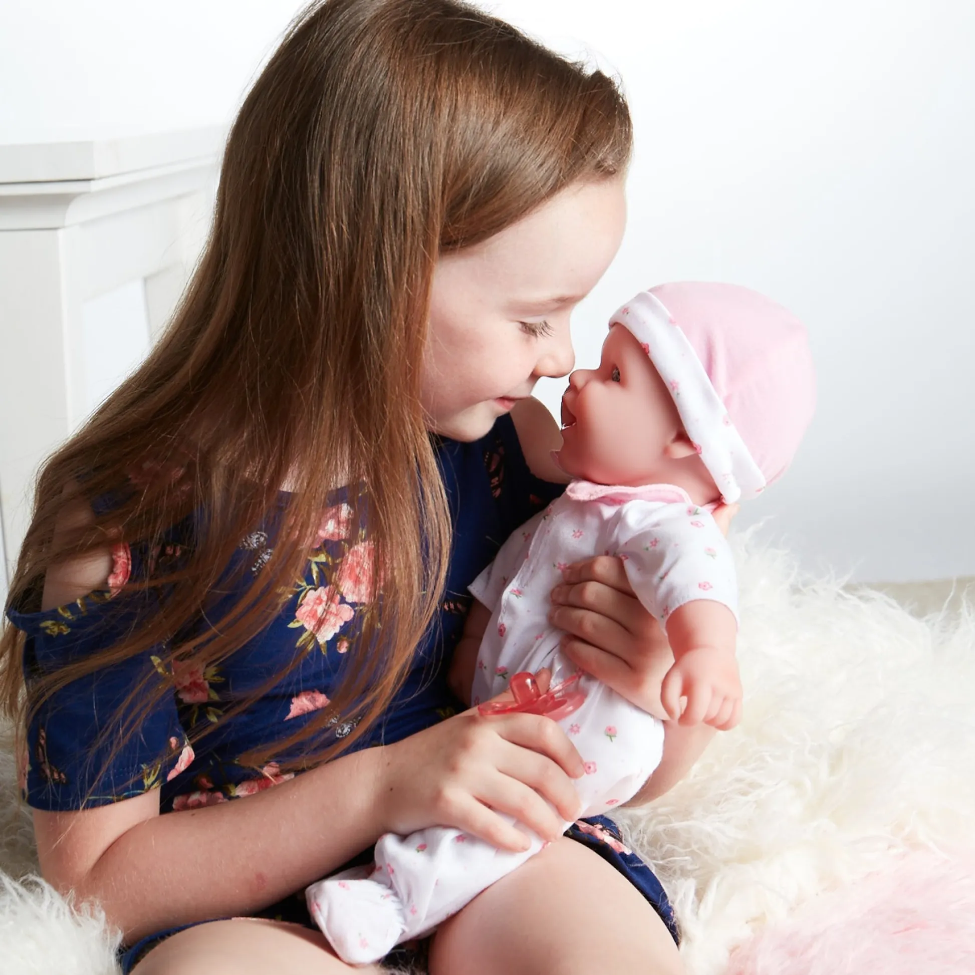 Educators Resource JC Toys La Baby Soft 16" - Pink Sleeper with Pacifier* Baby Dolls|Stuffed Animals & Plush Toys