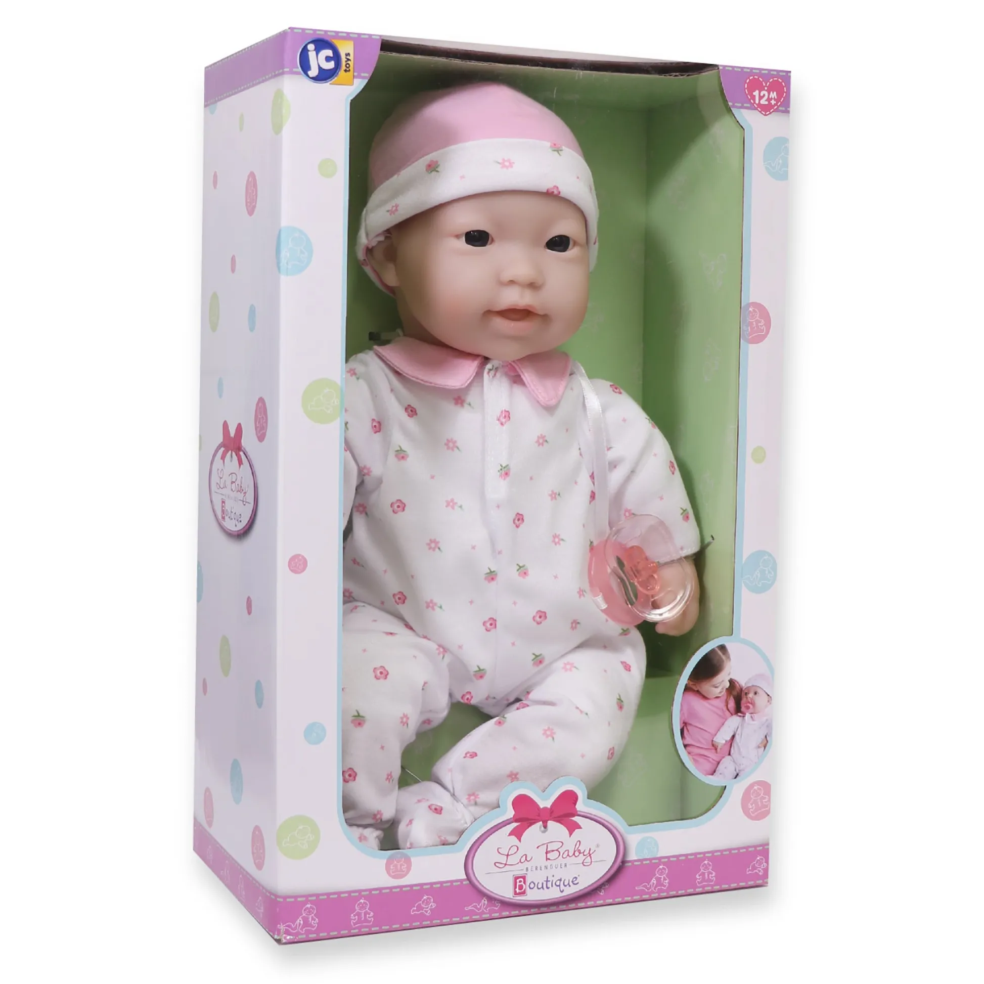 Educators Resource JC Toys La Baby Soft 16" Doll with Pink Sleeper and Pacifier* Baby Dolls|Stuffed Animals & Plush Toys