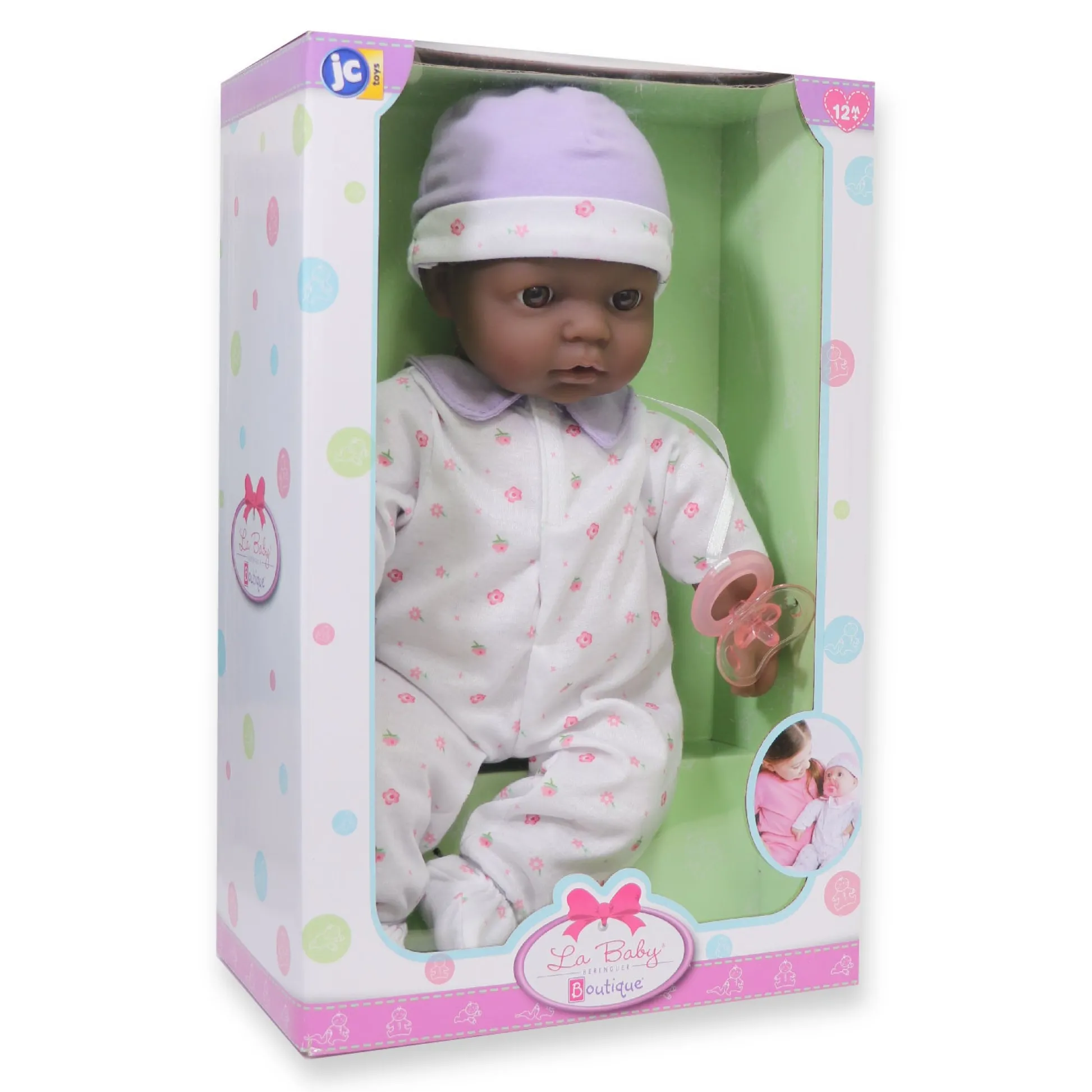 Educators Resource JC Toys La Baby Soft 16-Inch Doll with Purple Sleeper and Pacifier* Social & Emotional Skills|Baby Dolls