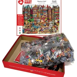 Flat River Group Jennifer Garant Elephant Walk Carnival-Themed Jigsaw Puzzle - 1000 pc* Puzzles