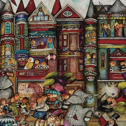 Flat River Group Jennifer Garant Elephant Walk Carnival-Themed Jigsaw Puzzle - 1000 pc* Puzzles