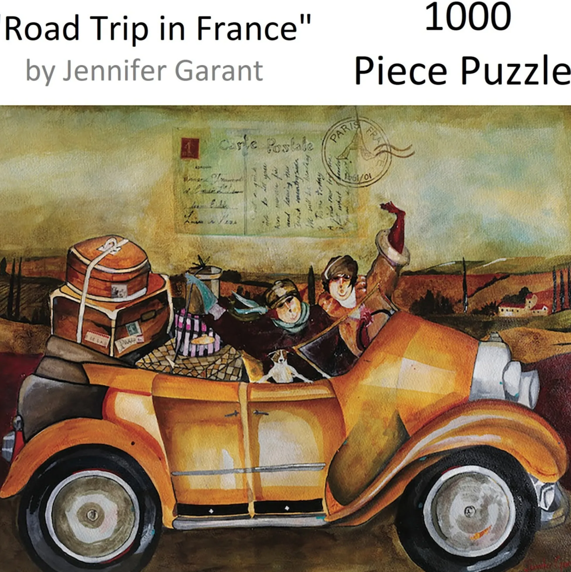 Flat River Group Jennifer Garant Road Trip in France 1000-Piece Premium Puzzle* Puzzles