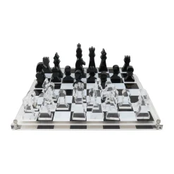 AreYouGame John N. Hansen Co. Classic Acrylic Chess Set - 11.75x11.75 inch Board* Role-Playing Games|Board Games
