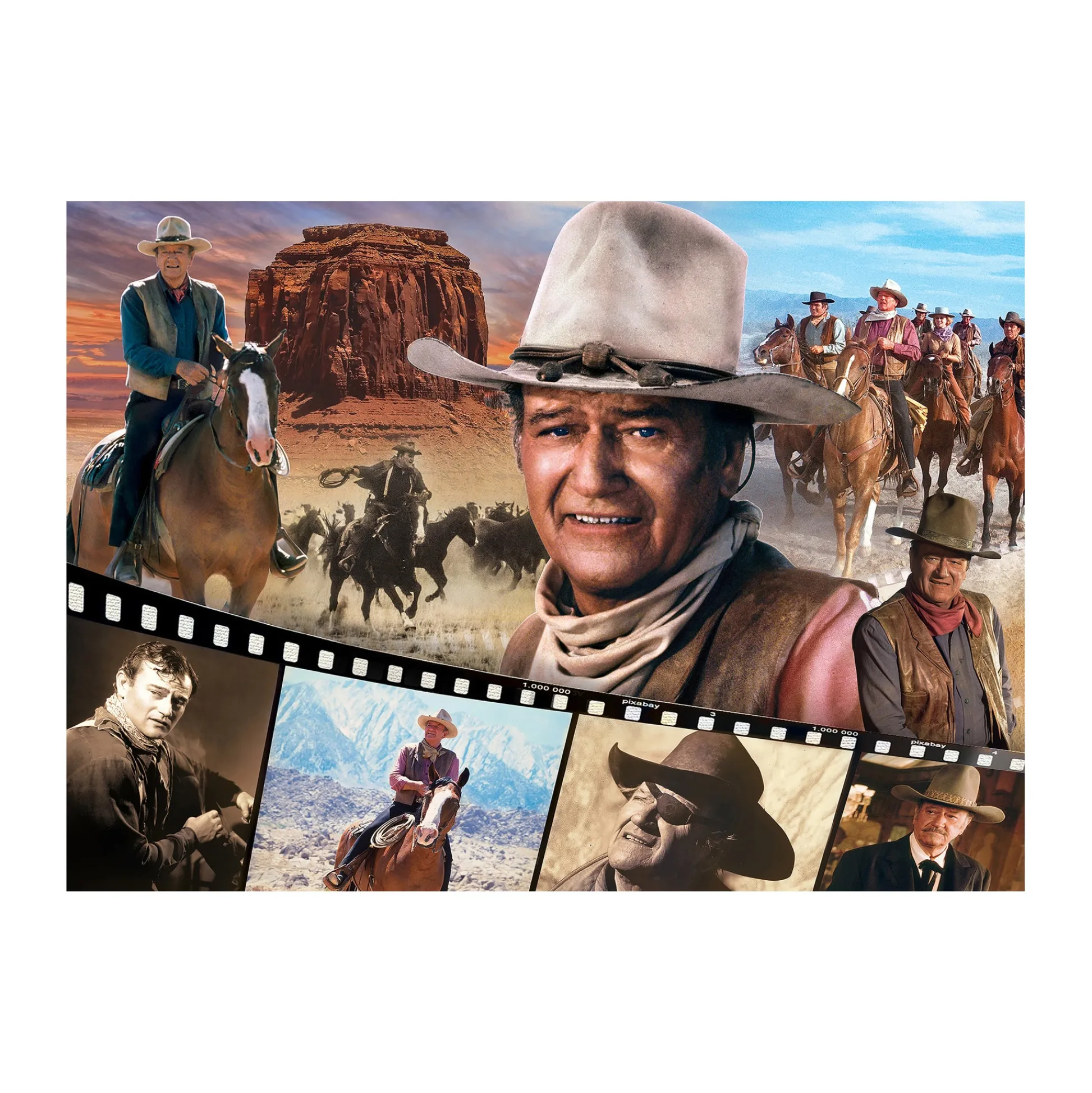 AreYouGame John Wayne Legend of the Silver Screen 1000-Piece Puzzle* Puzzles