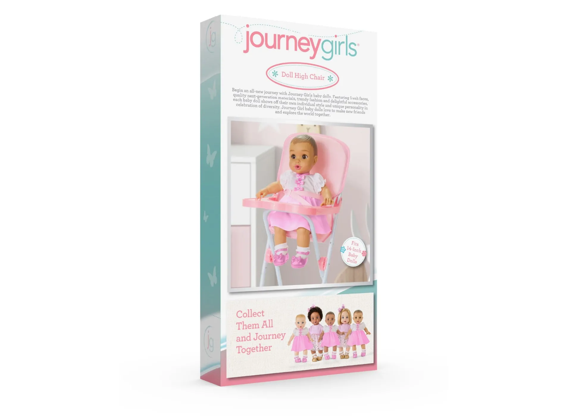 Macy's - Supplier Journey Girls Highchair Playset for 14-inch Dolls - Pastel Pink* Stuffed Animals & Plush Toys
