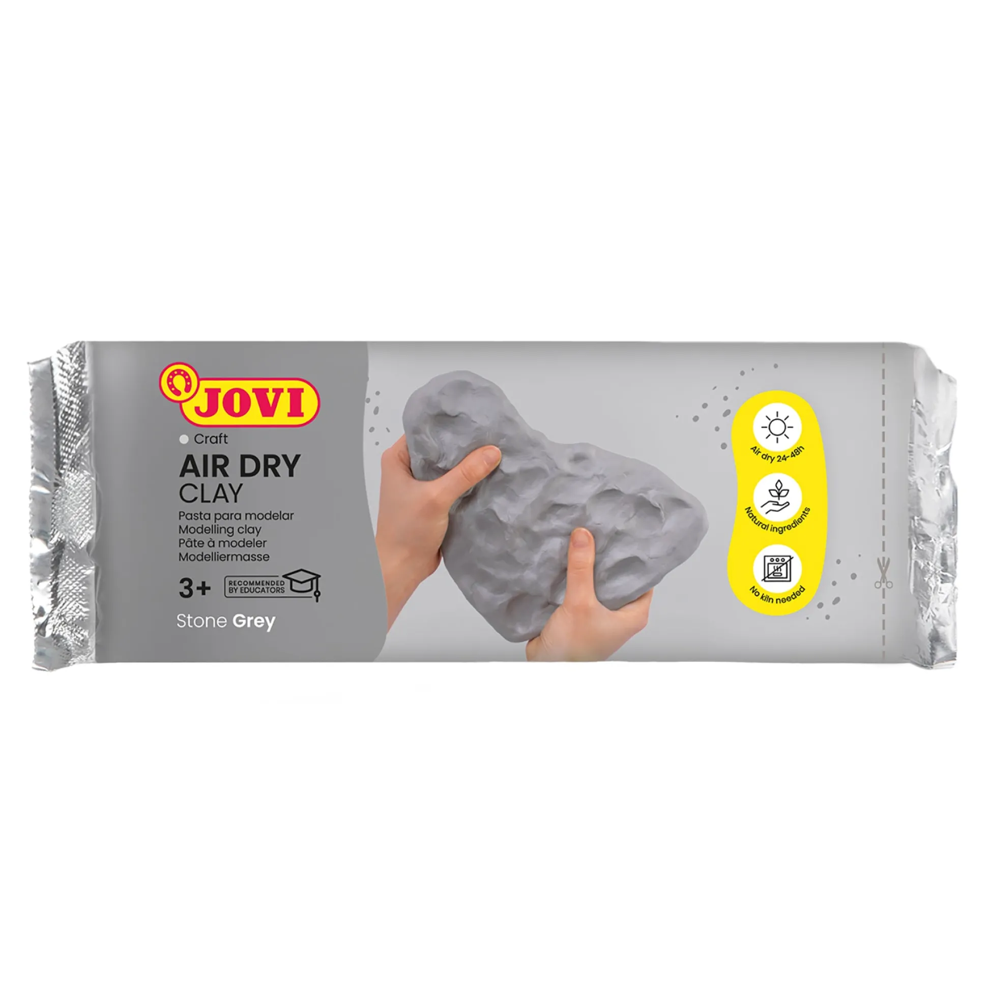 Educators Resource JOVI Crafting Air Dry Clay - Grey 1.1lb Bar, Pack of 3* Clay, Dough & Sand Art