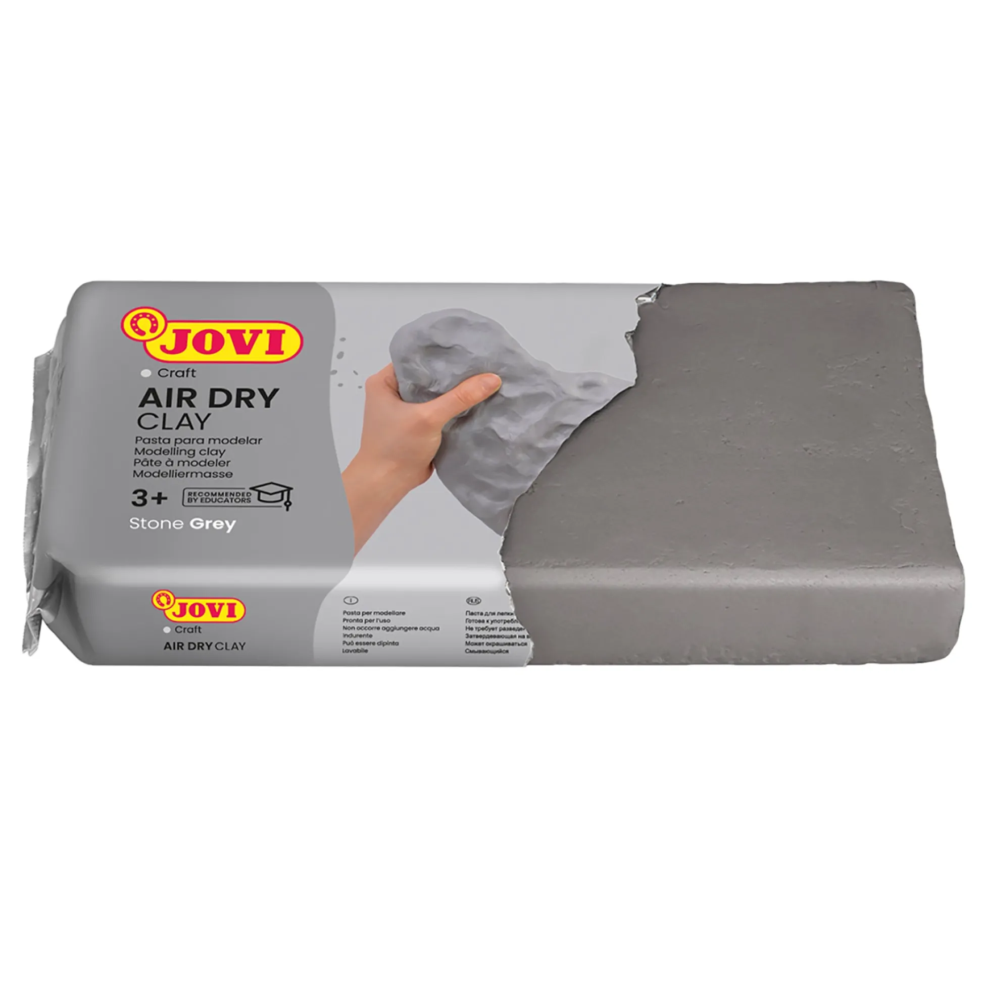 Educators Resource JOVI Crafting Air Dry Clay - Grey 1.1lb Bar, Pack of 3* Clay, Dough & Sand Art