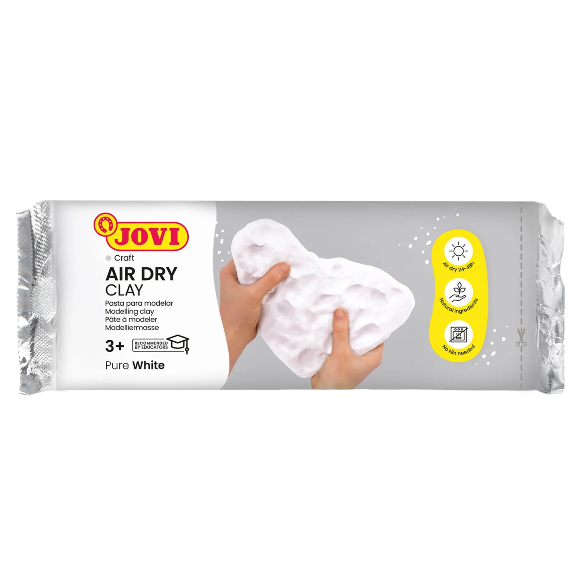 Educators Resource JOVI No-Bake Craft Air Dry Clay, White, 2.2lb Bar, 2-Pack* Clay, Dough & Sand Art