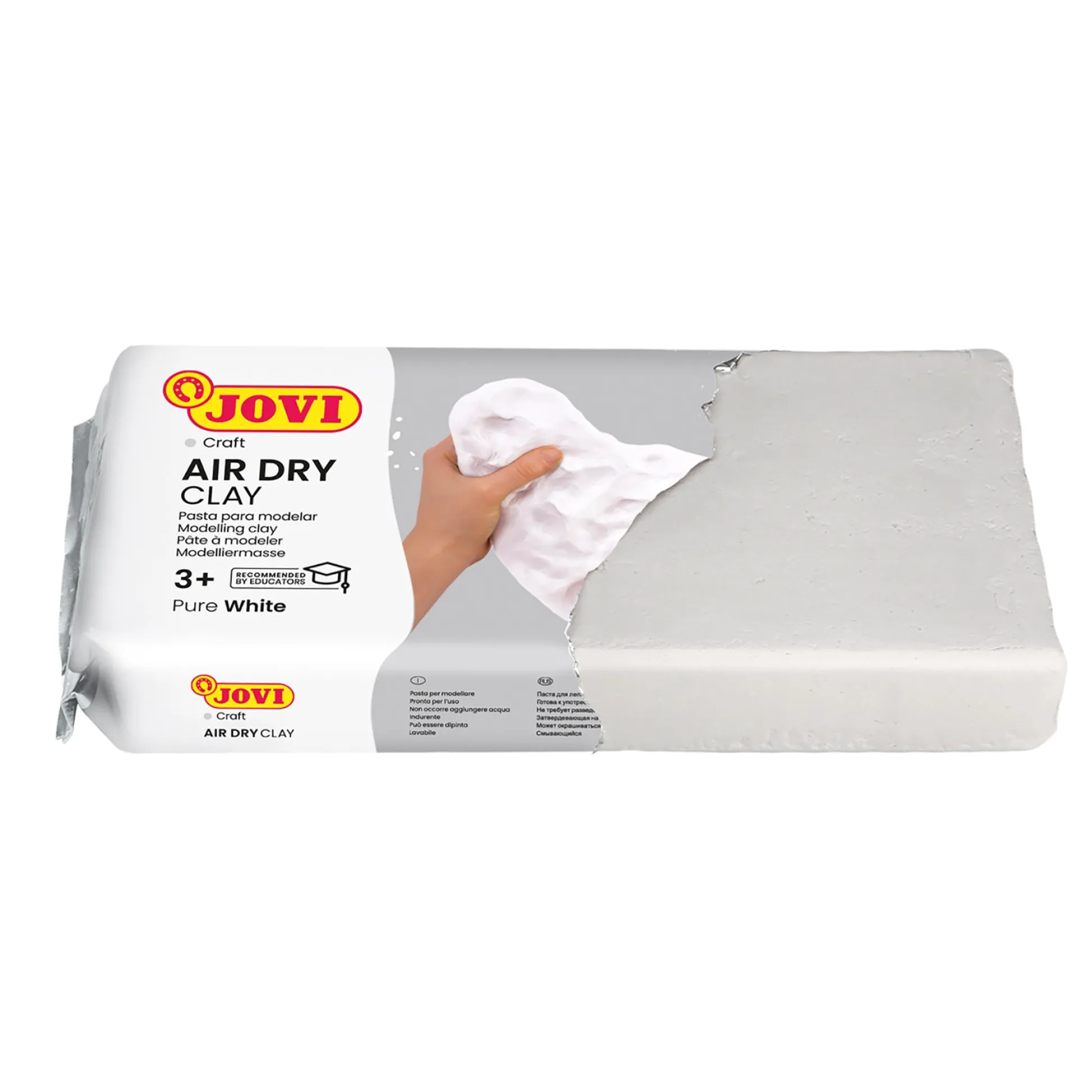 Educators Resource JOVI No-Bake Craft Air Dry Clay, White, 2.2lb Bar, 2-Pack* Clay, Dough & Sand Art