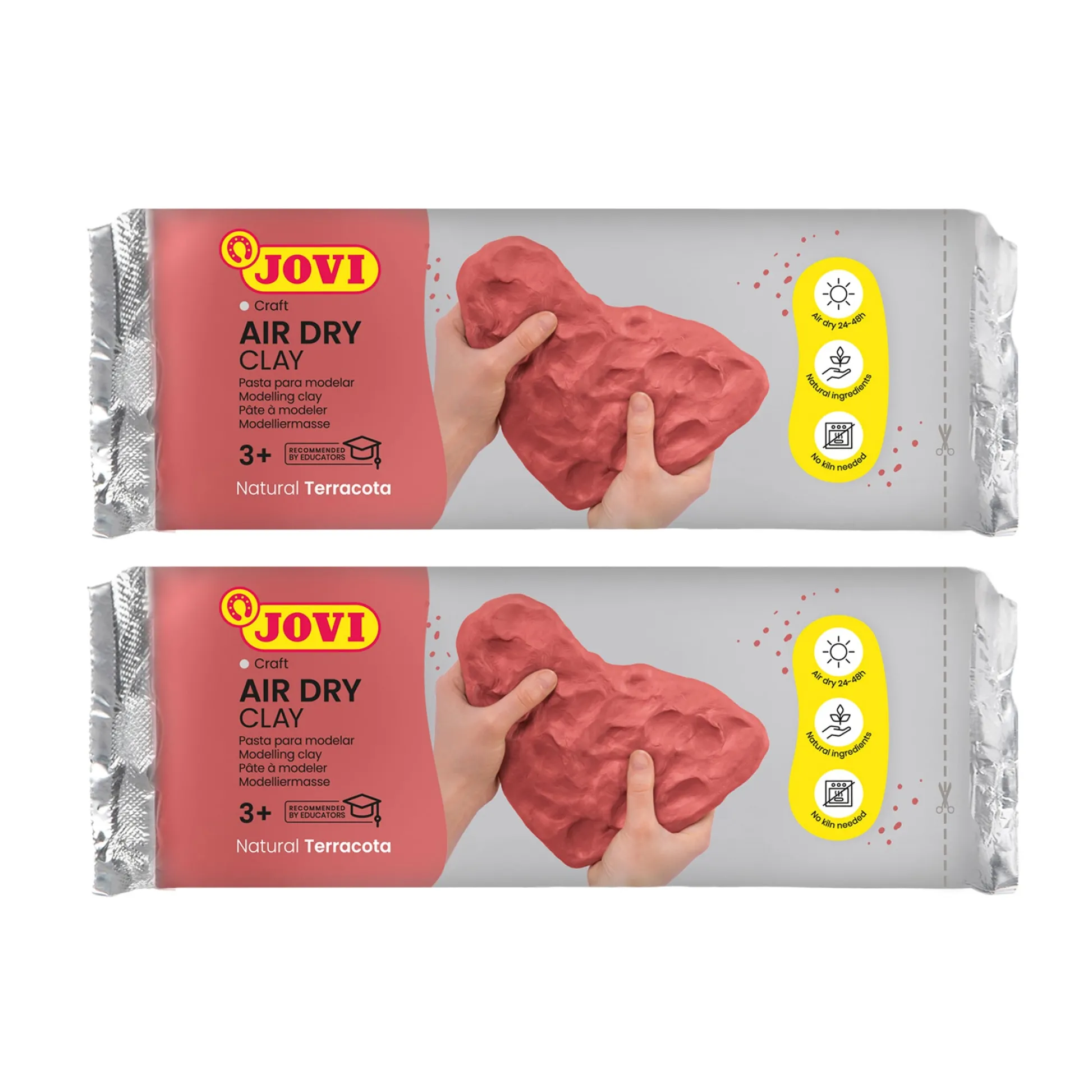 Educators Resource JOVI Premium Air Dry Clay, 2.2lb Bar, Terracotta - Pack of 2* Clay, Dough & Sand Art
