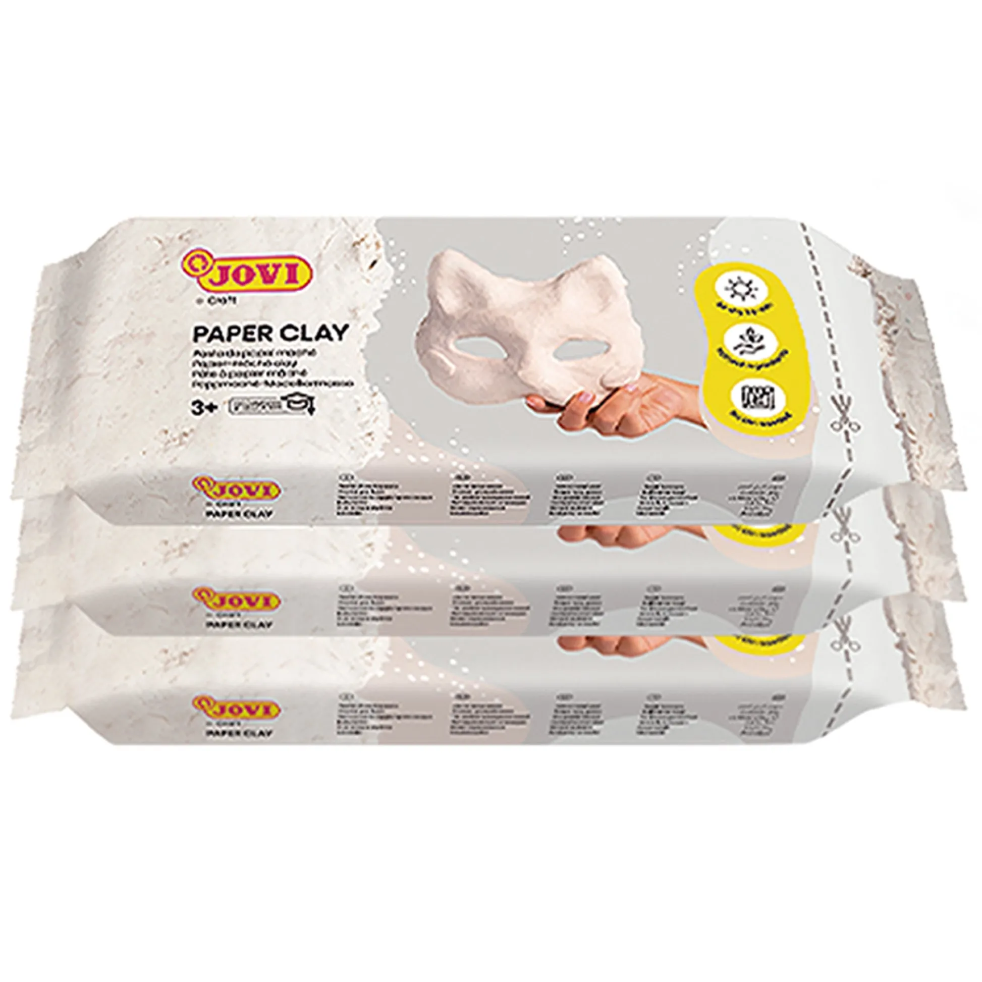 Educators Resource JOVI Premium Paper Clay School Pack, 3 Bars 1.5lb & 20 Spatulas* Clay, Dough & Sand Art